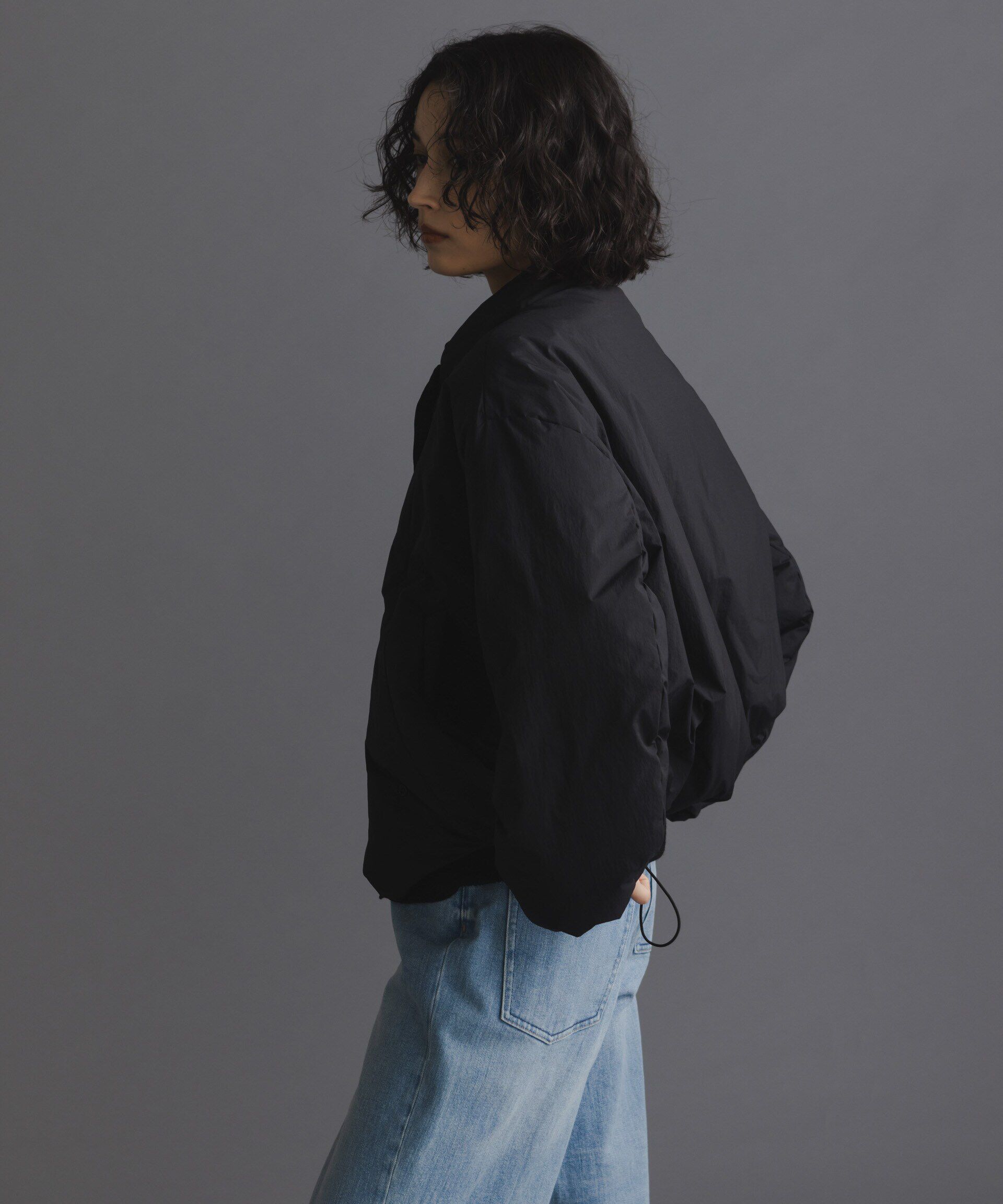 nano･universe「「西川ダウン(R)」ハイネックショートジャケット」|ダウン|