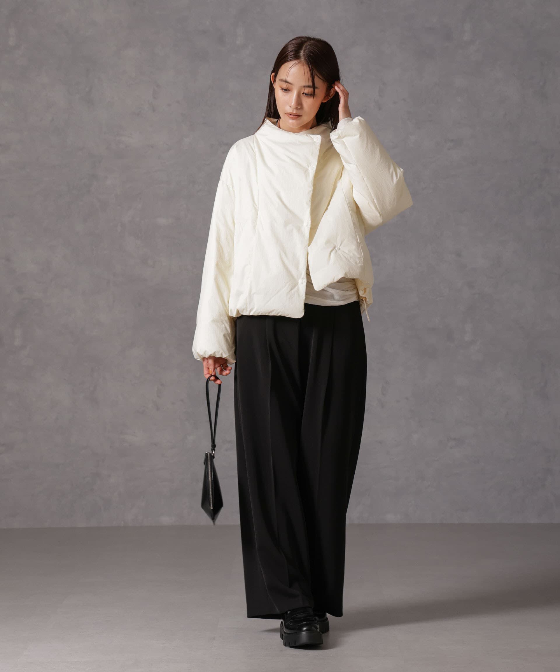 nano･universe「「西川ダウン(R)」ハイネックショートジャケット」|ダウン|