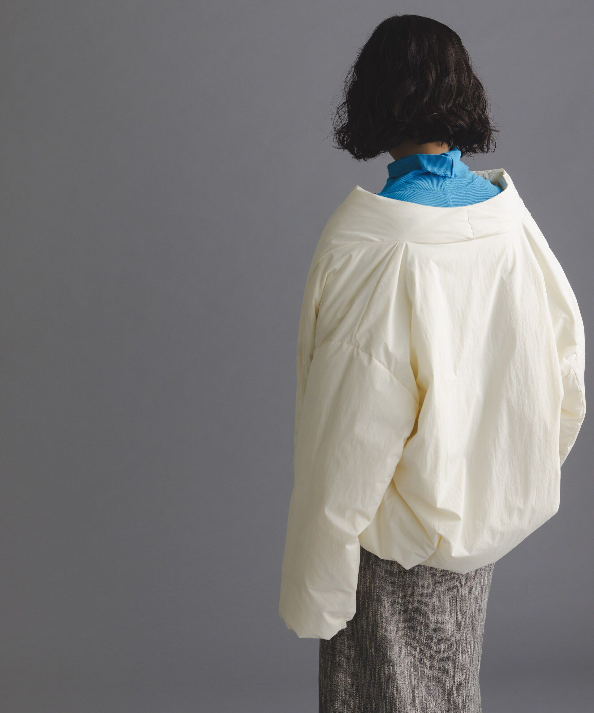 nano･universe「「西川ダウン(R)」ハイネックショートジャケット」|ダウン|