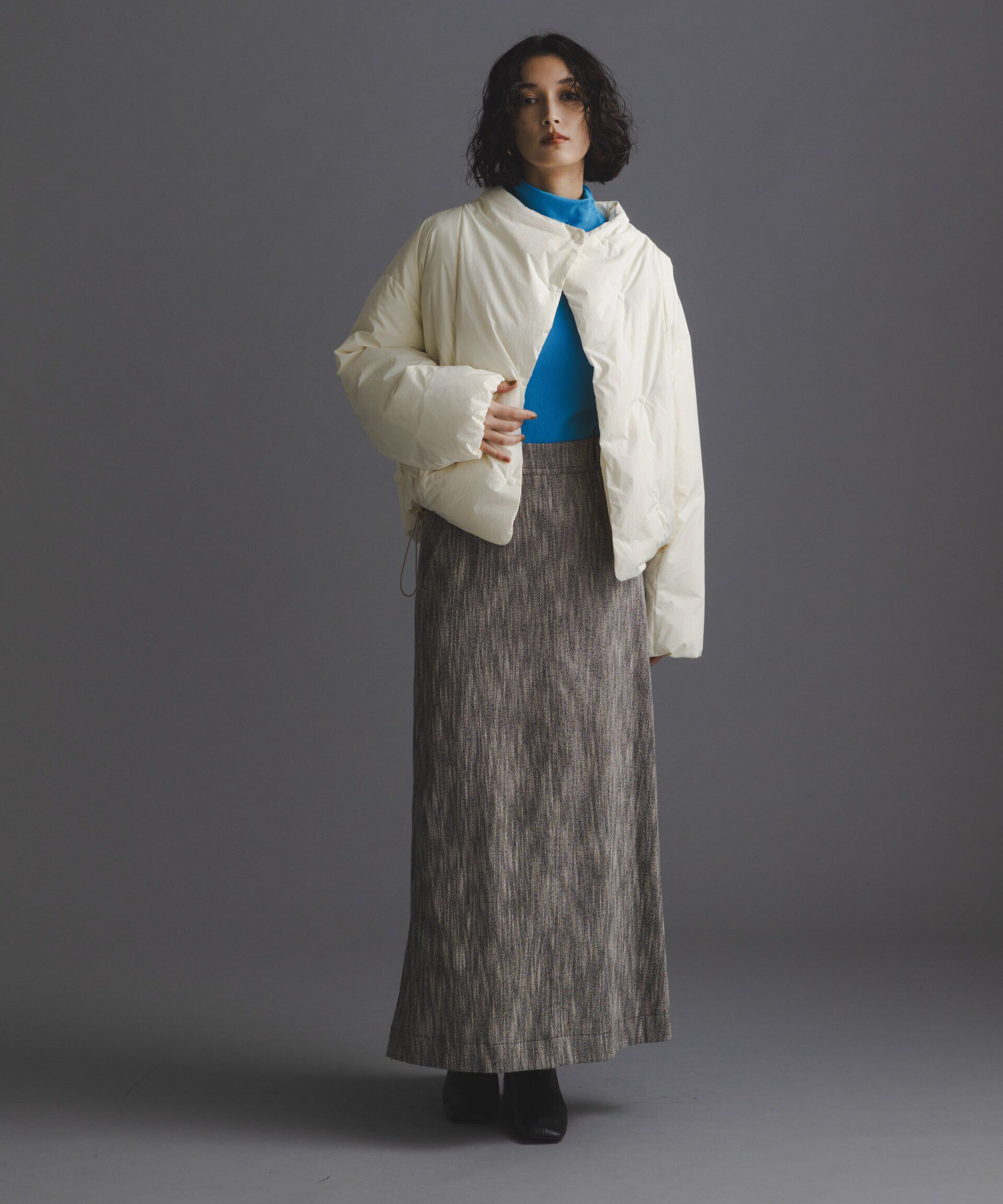 nano･universe「「西川ダウン(R)」ハイネックショートジャケット」|ダウン|