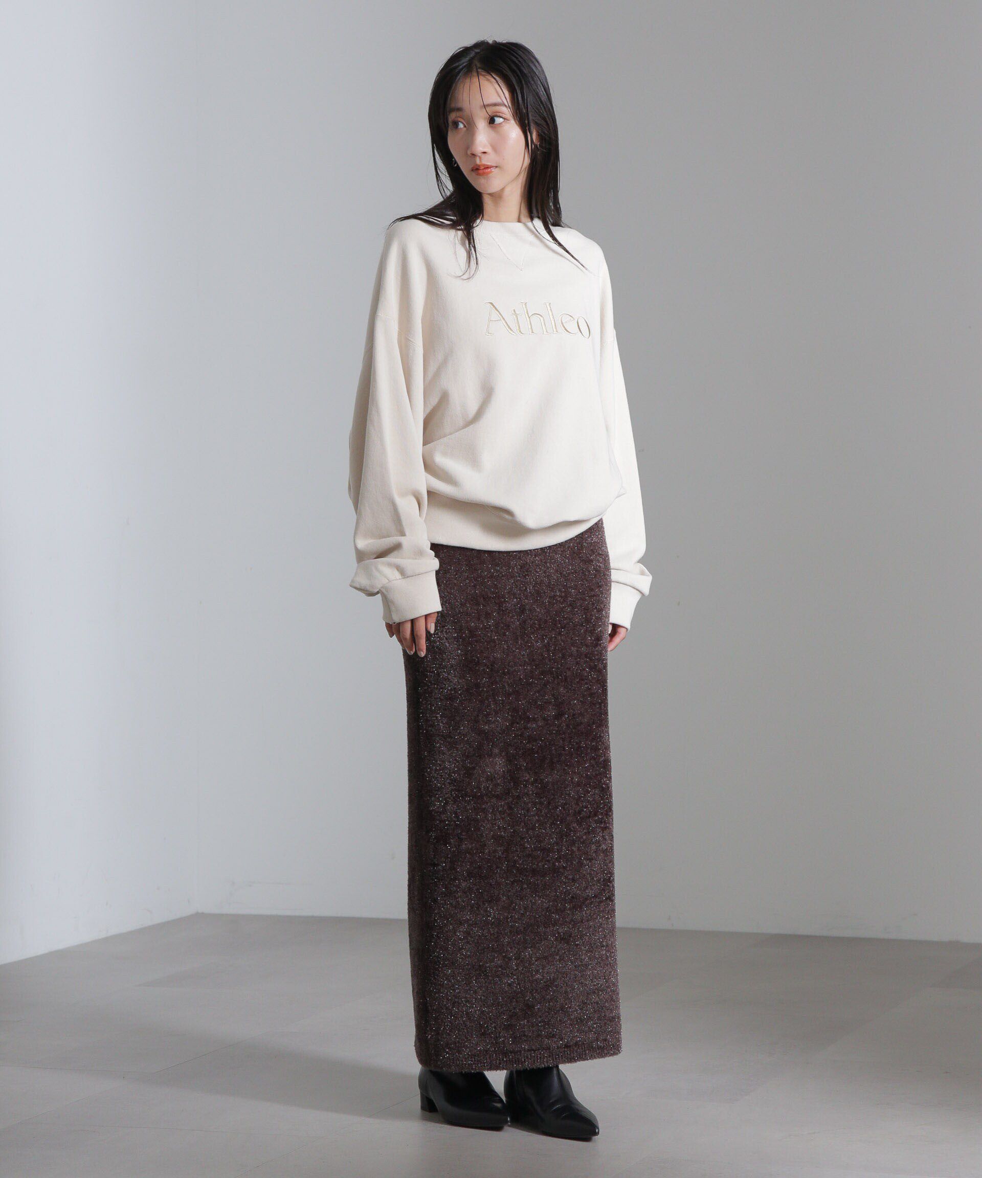 nano･universe「ラメシャギーニットスカート(セットアップ可)」|スカート|