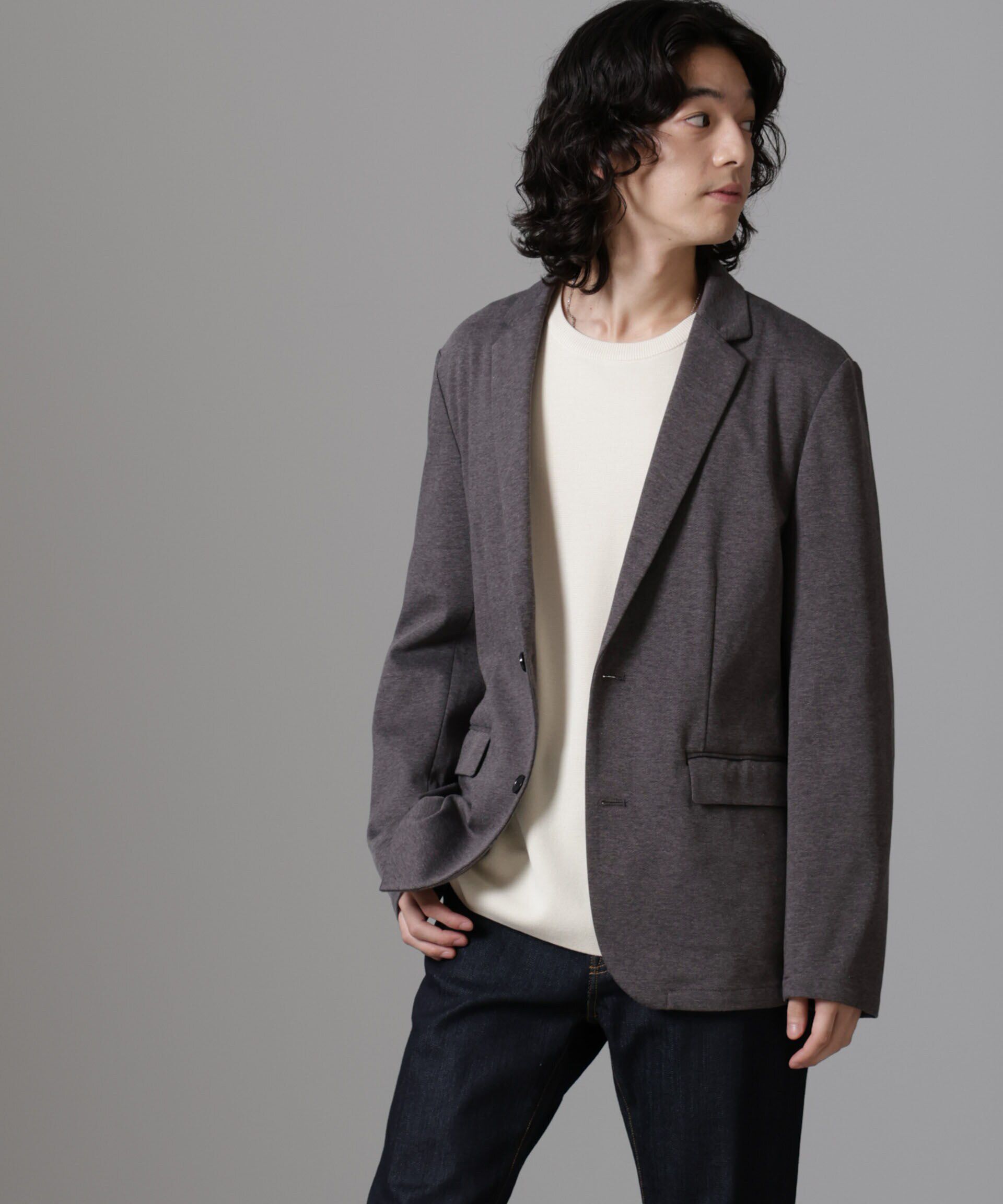 nano･universe「ストレッチカノコジャケット」|テーラードジャケット|チャコール3
