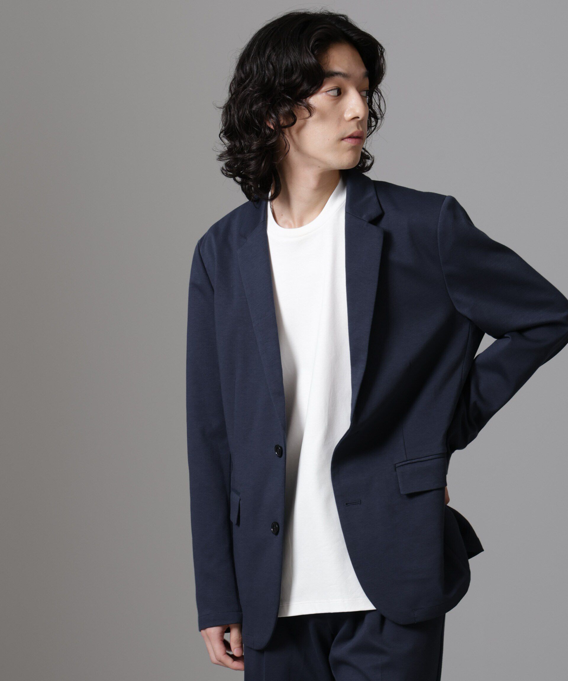 nano･universe「ストレッチカノコジャケット」|テーラードジャケット|