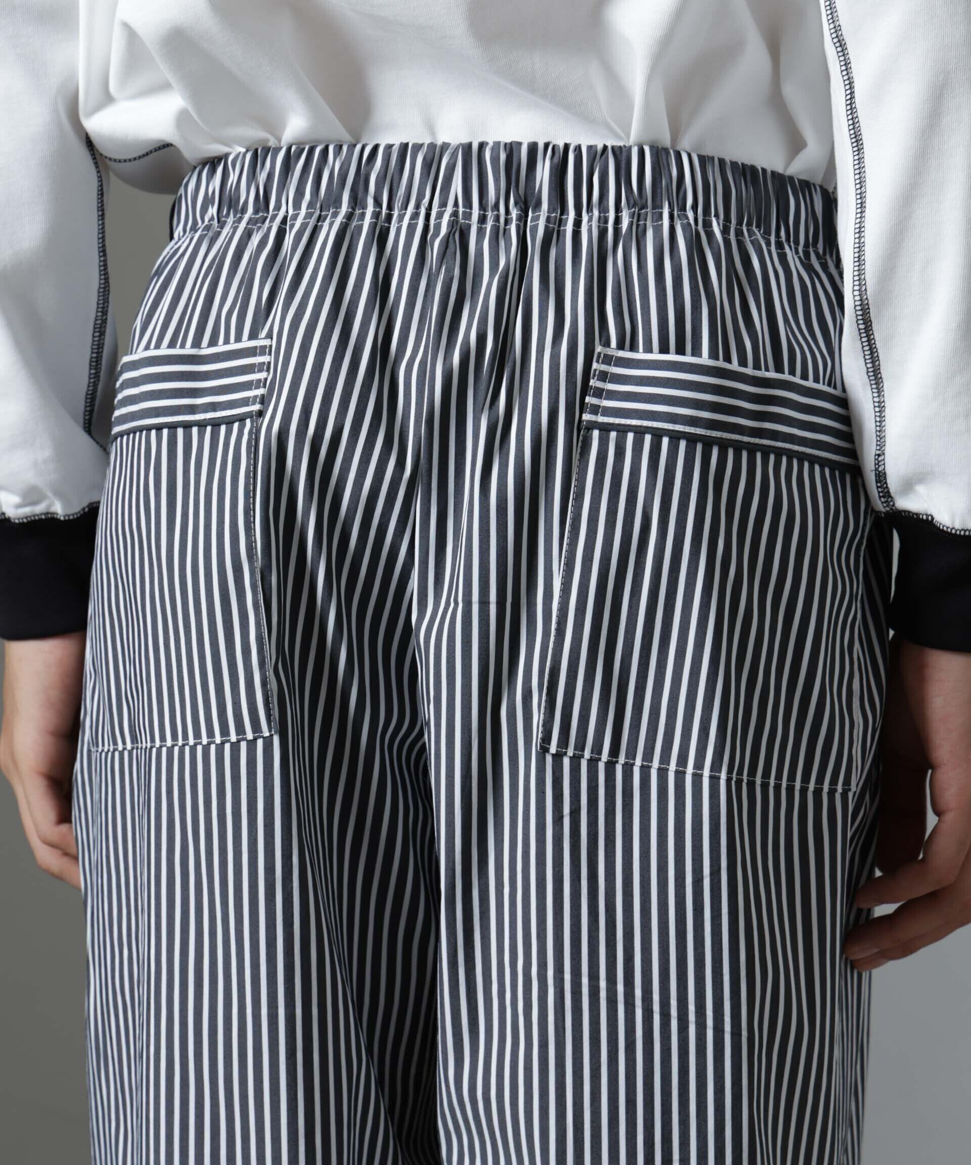 nano･universe「｢NJ/CLUB｣HOMESTOCK ストライプパンツ」|チノ|