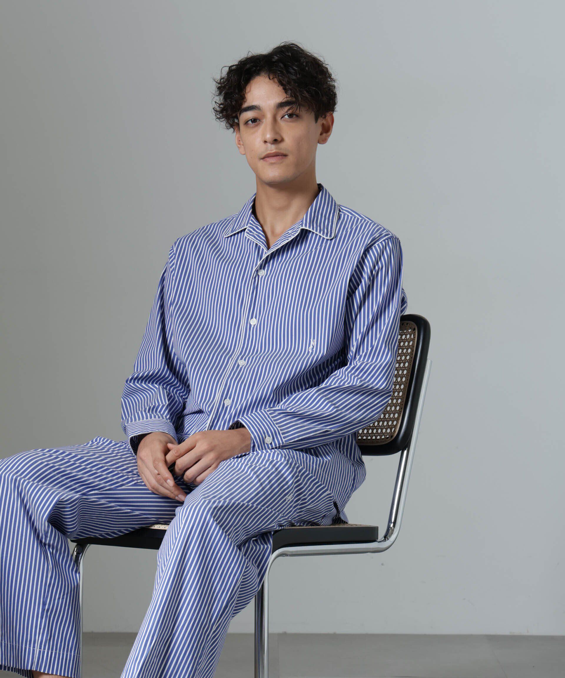 nano･universe「｢NJ/CLUB｣HOMESTOCK ストライプパンツ」|チノ|