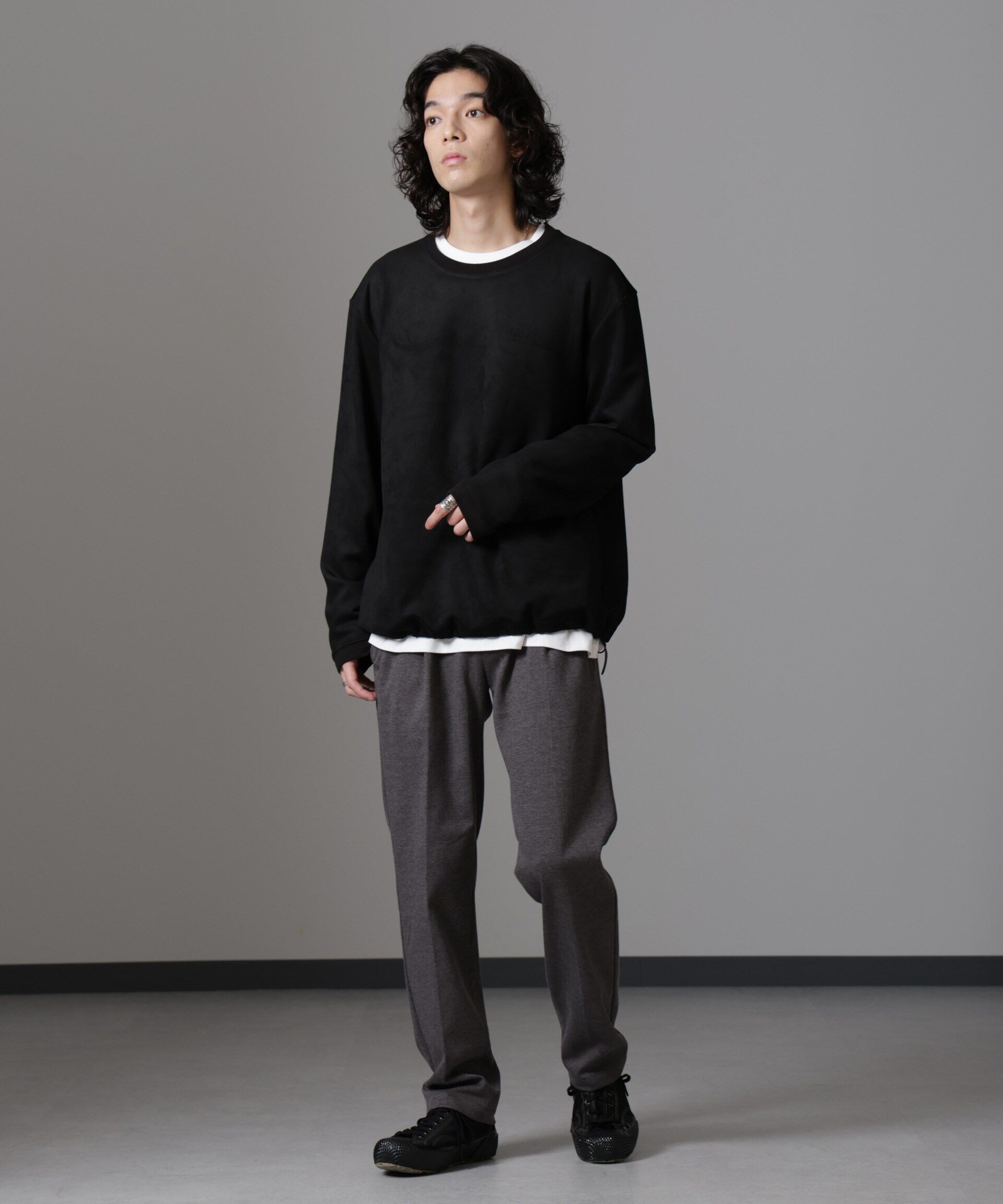 nano･universe「フェイクスエードプルオーバー 長袖」|Tシャツ・カットソー|