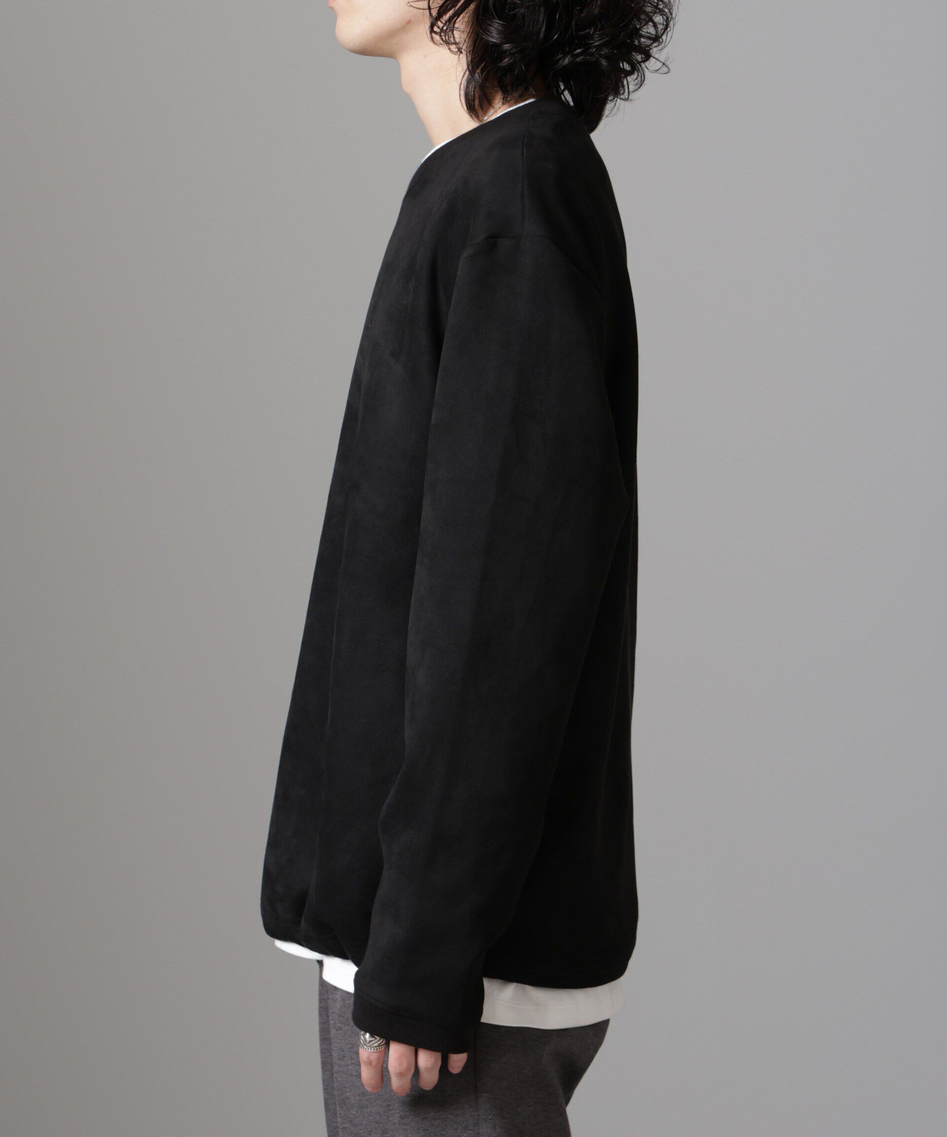 nano･universe「フェイクスエードプルオーバー 長袖」|Tシャツ・カットソー|