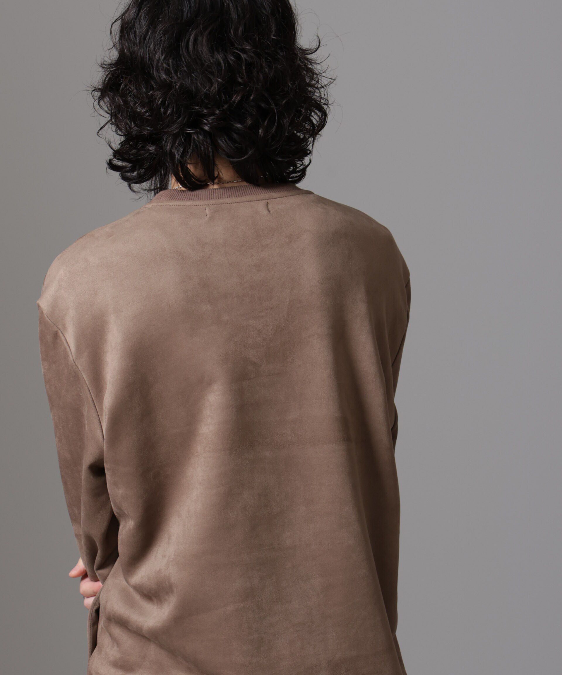 nano･universe「フェイクスエードプルオーバー 長袖」|Tシャツ・カットソー|