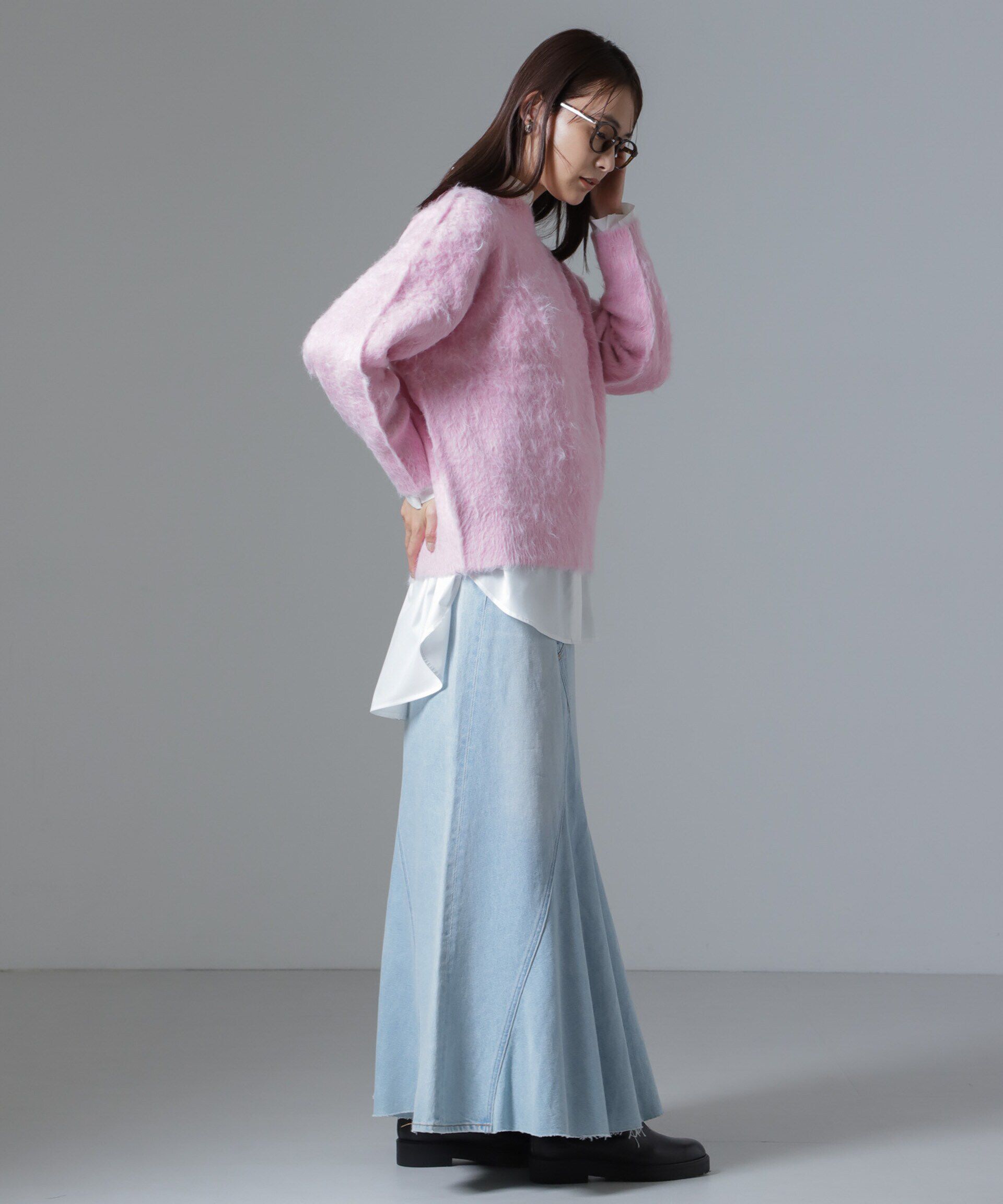 nano･universe「シャギークルーネックニットプルオーバー」|ニット・セーター|