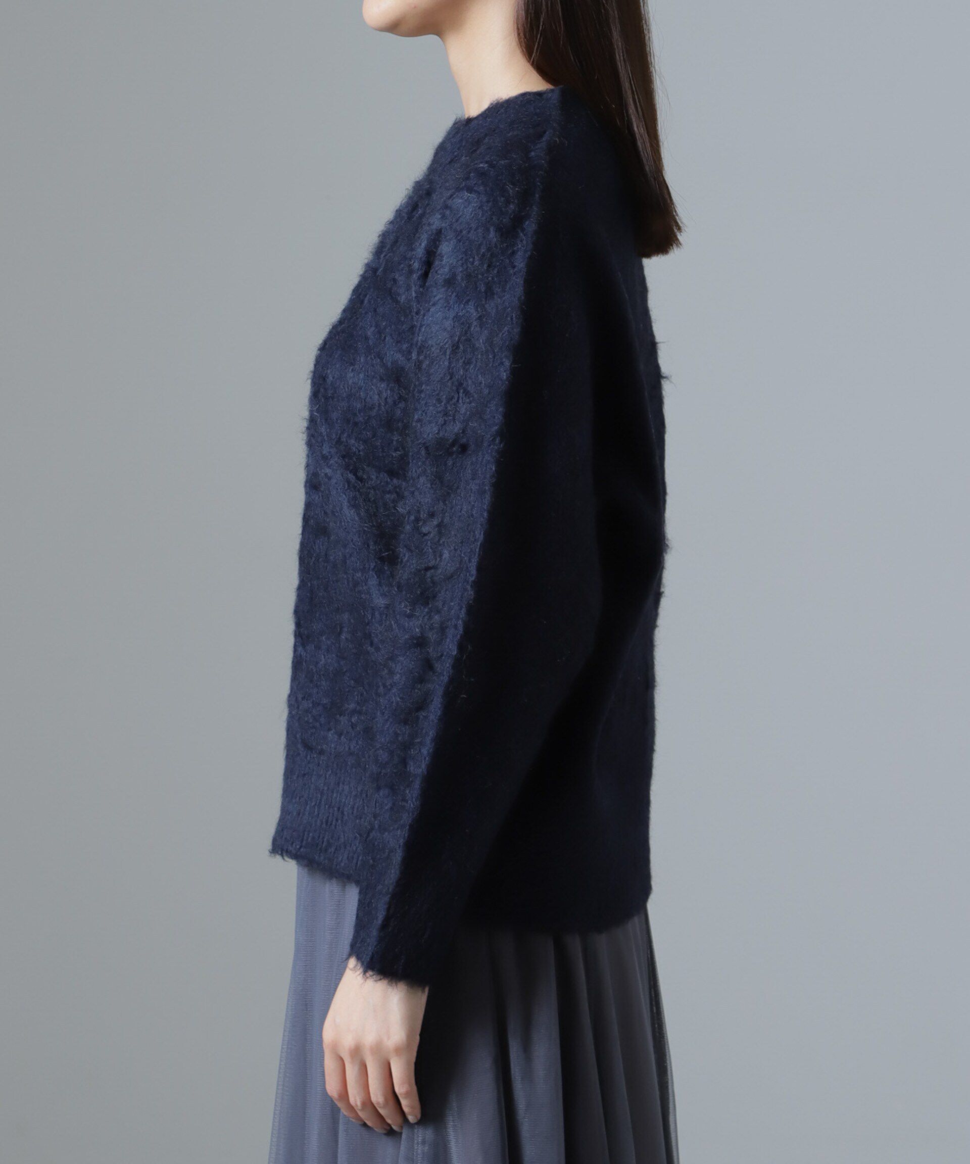 nano･universe「シャギークルーネックニットプルオーバー」|ニット・セーター|