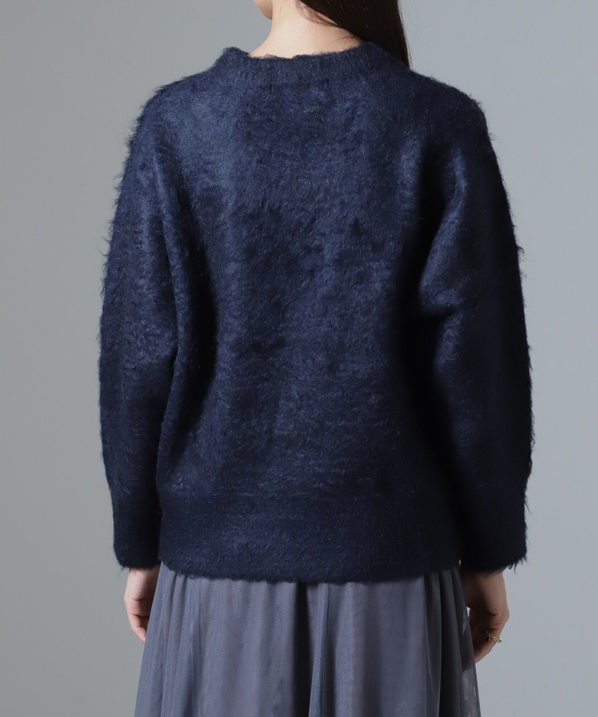 nano･universe「シャギークルーネックニットプルオーバー」|ニット・セーター|