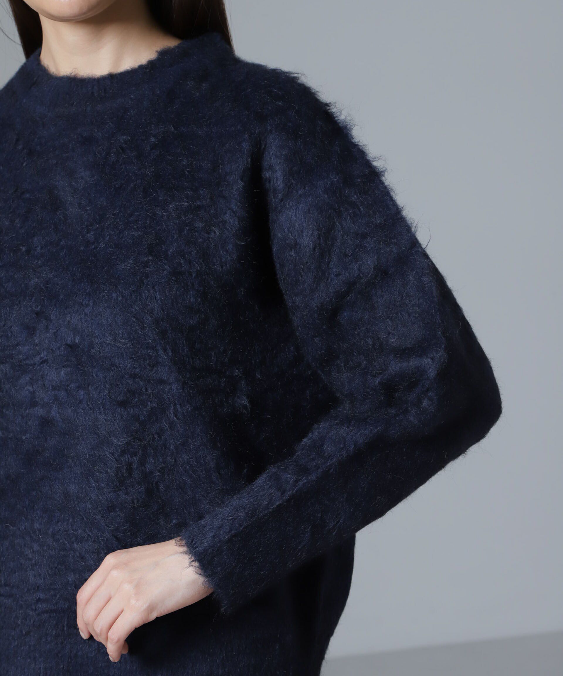 nano･universe「シャギークルーネックニットプルオーバー」|ニット・セーター|