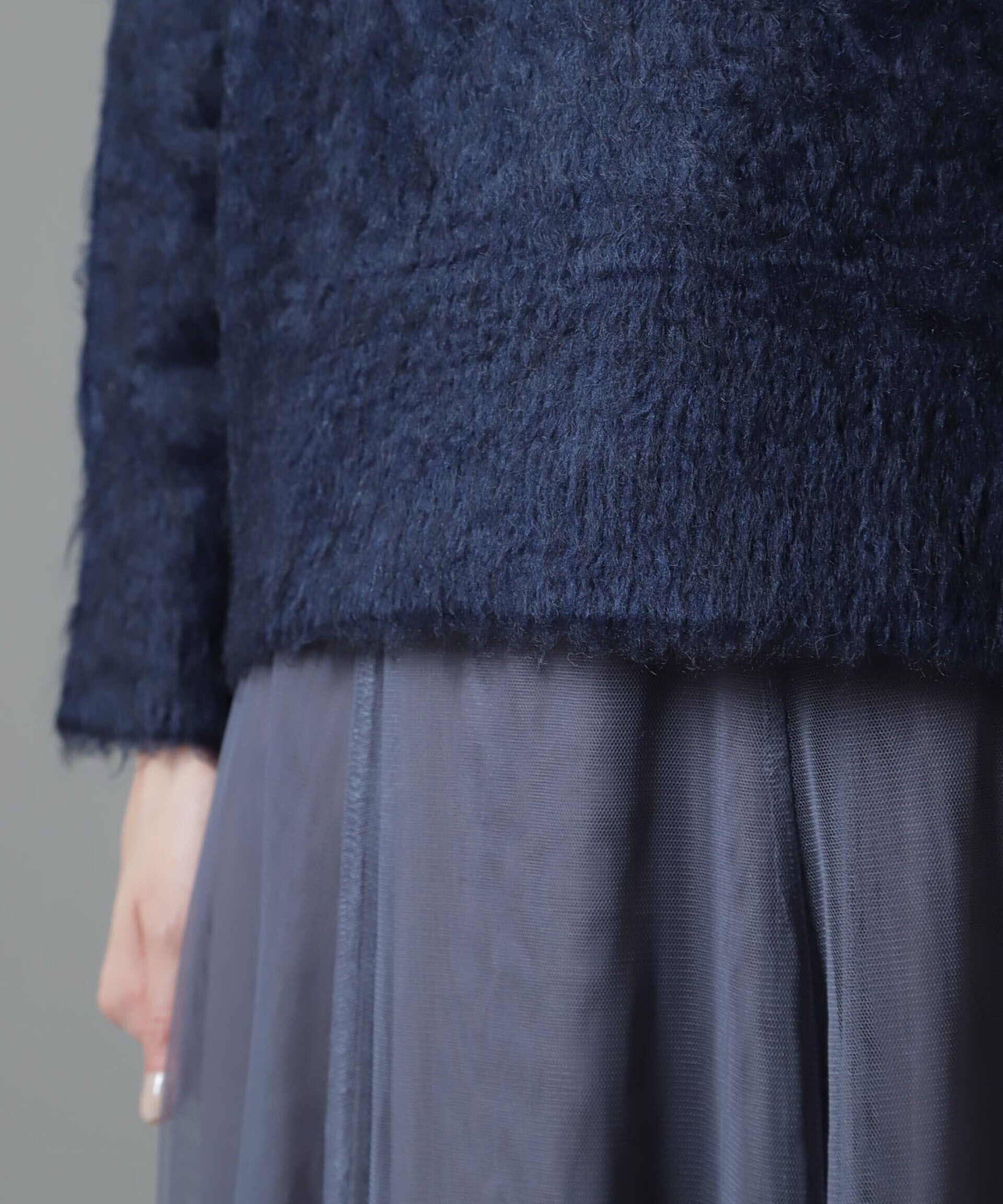 nano･universe「シャギークルーネックニットプルオーバー」|ニット・セーター|