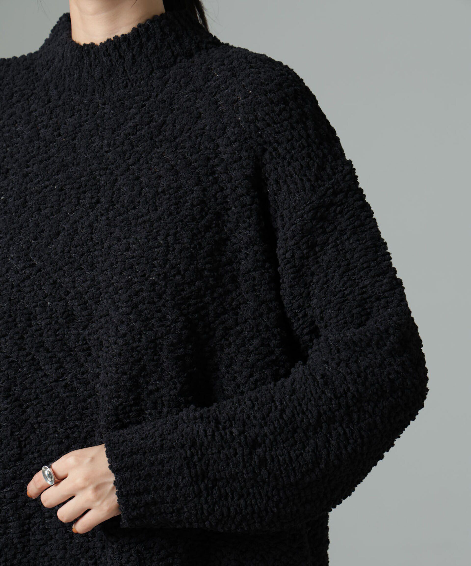 nano･universe「スラブテープボトルネックニット」|ニット・セーター|