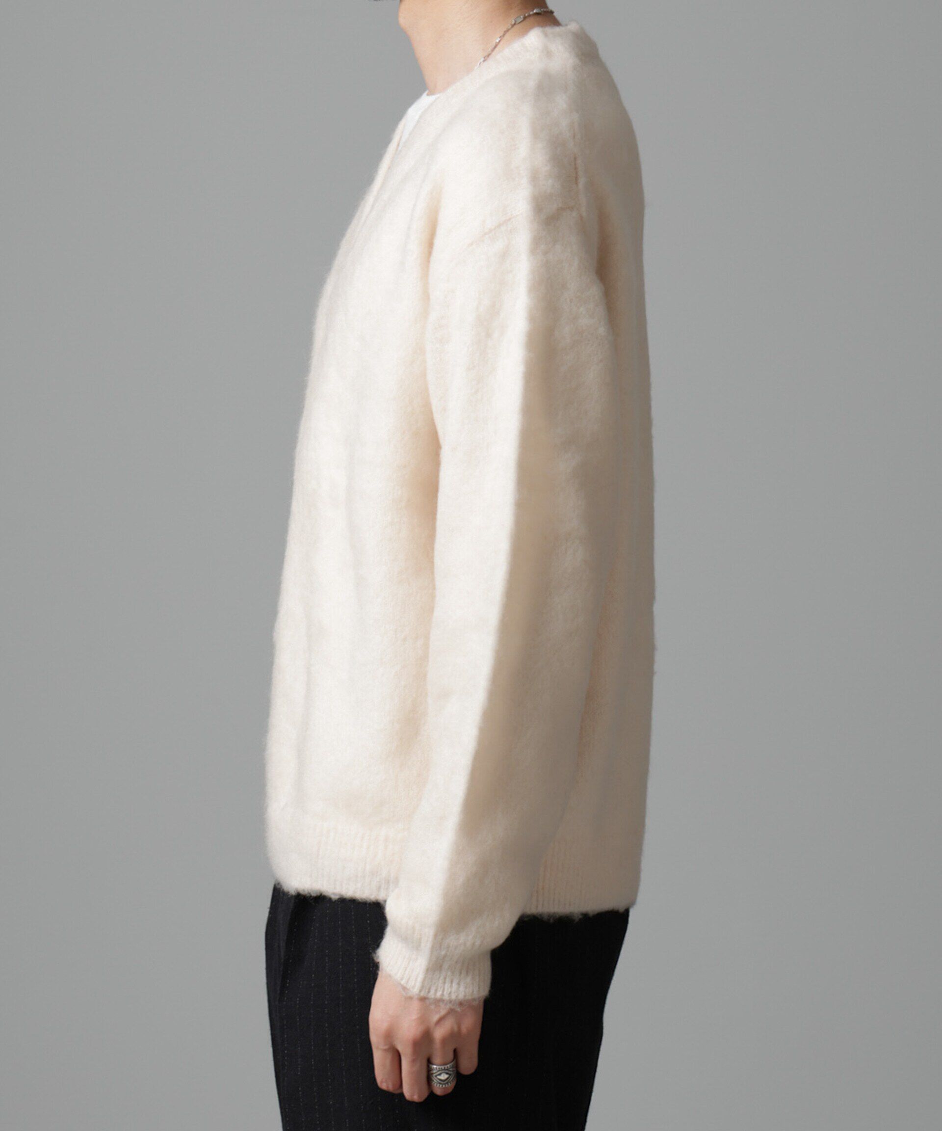 nano･universe「モヘヤブレンド起毛Vネックニット」|ニット・セーター|