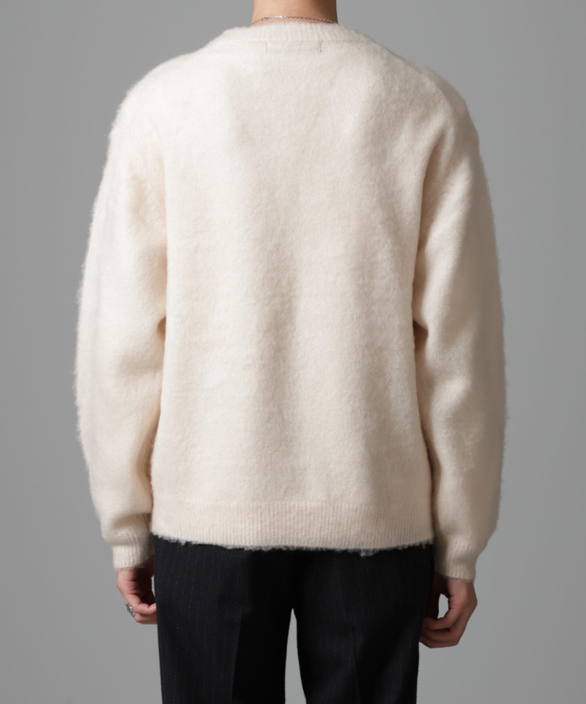 nano･universe「モヘヤブレンド起毛Vネックニット」|ニット・セーター|