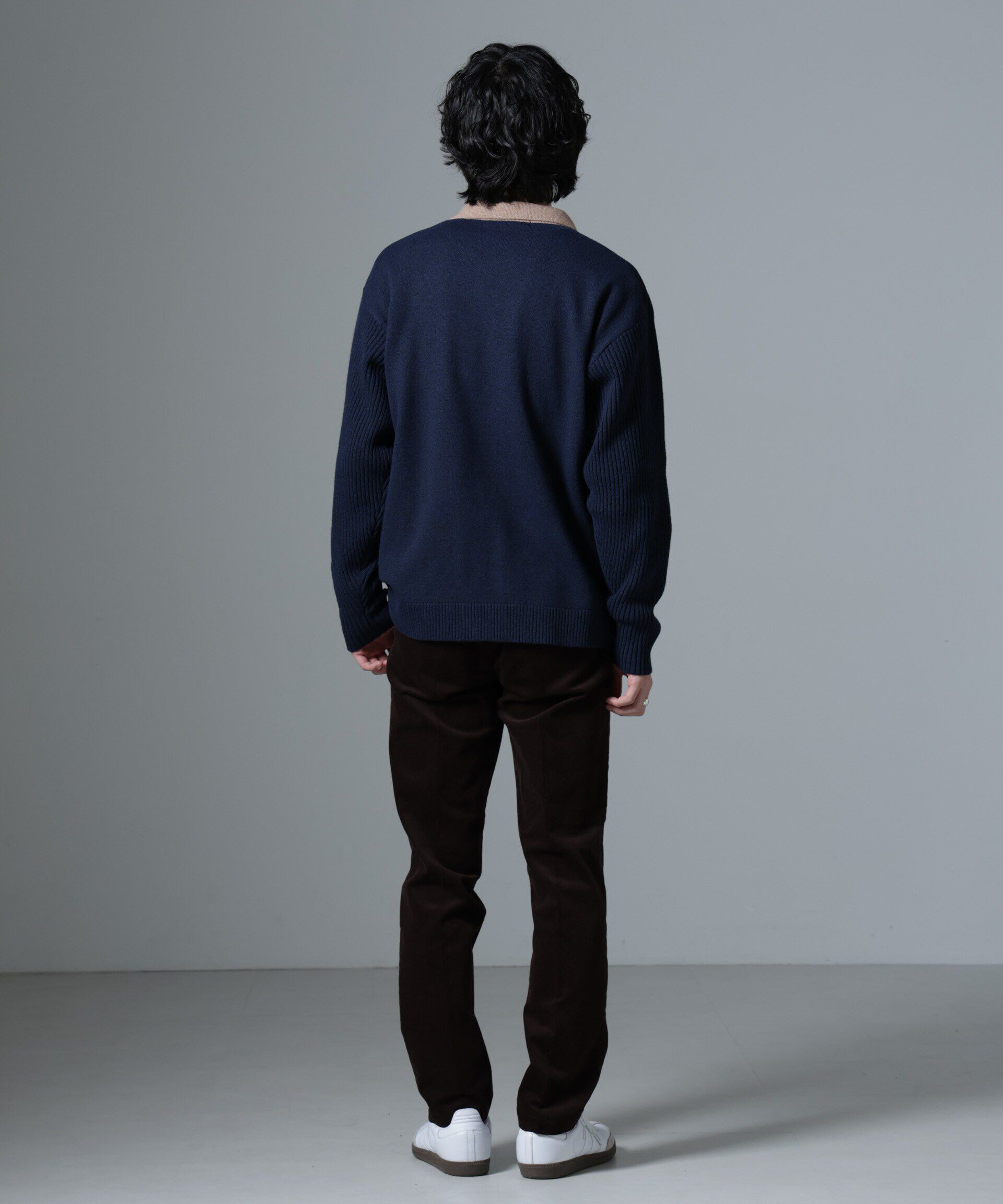 nano･universe「WEB限定/バイカラースキッパーニット」|ニット・セーター|