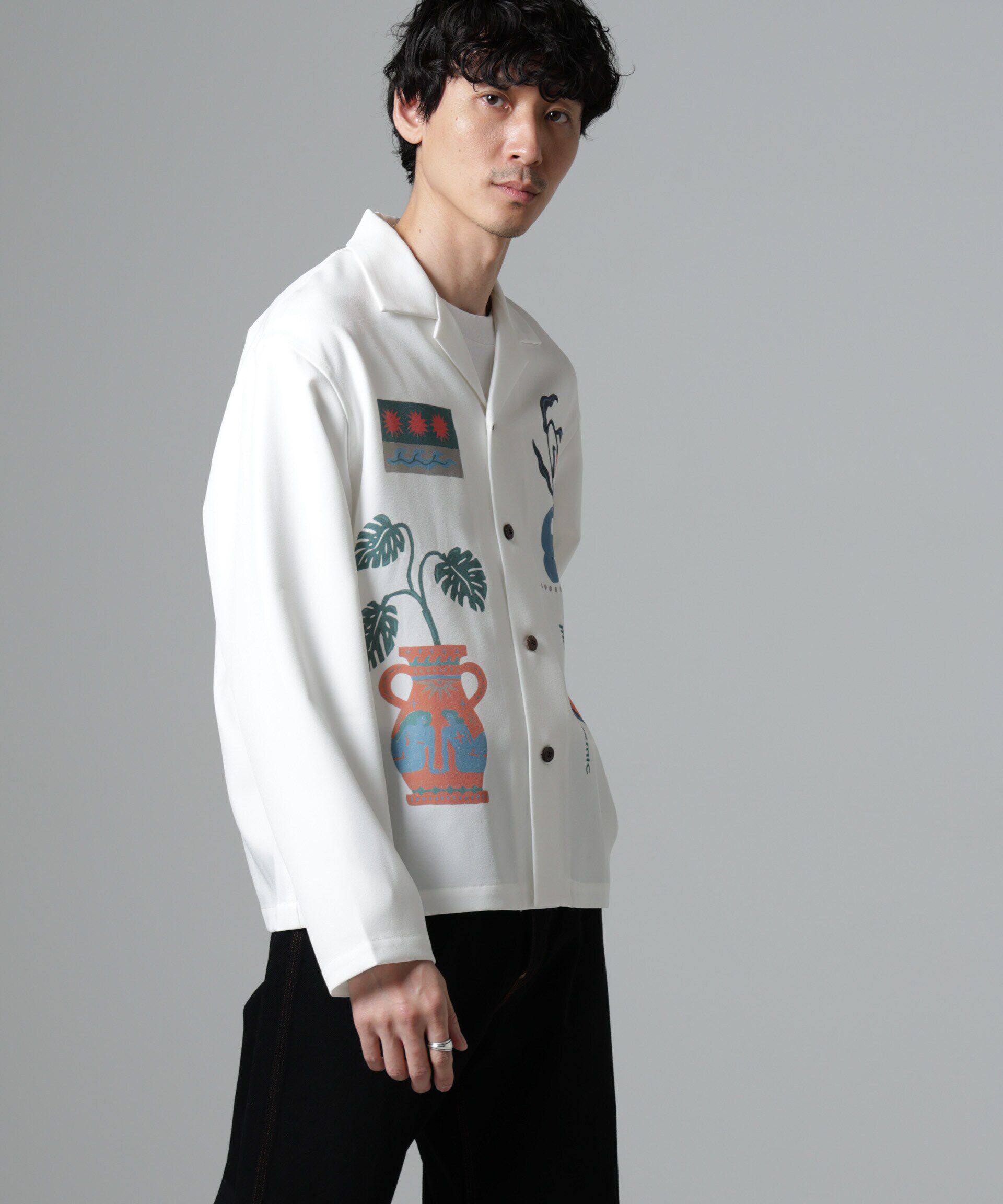 nano･universe「｢Toyameg｣modern academic オールインプリントブルゾン」|シャツ・ブラウス|