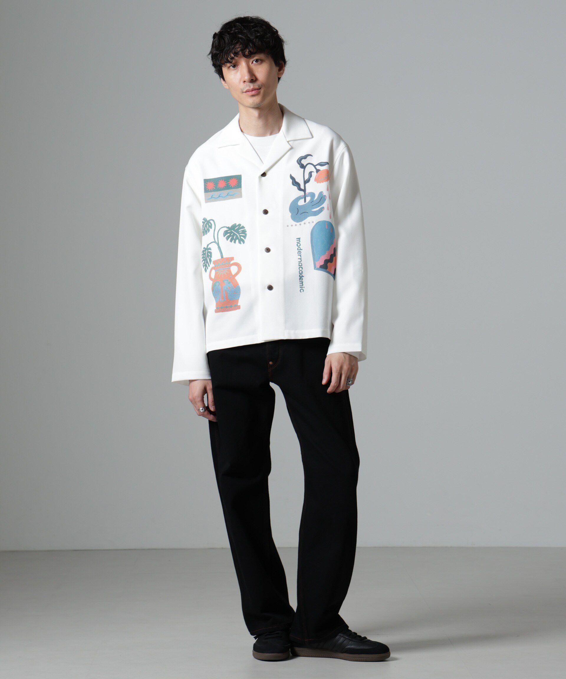 nano･universe「｢Toyameg｣modern academic オールインプリントブルゾン」|シャツ・ブラウス|