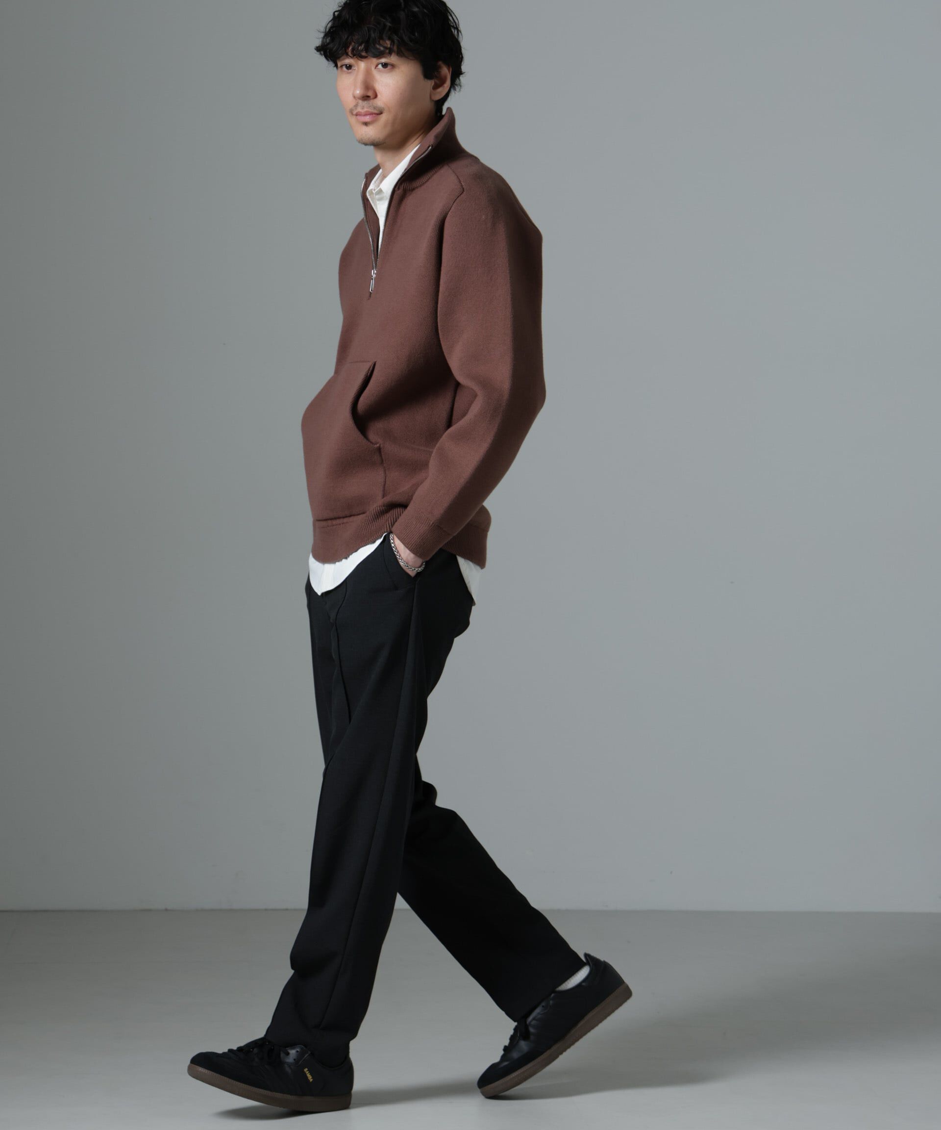 nano･universe「サイドリブストレッチイージーパンツ」|チノ|