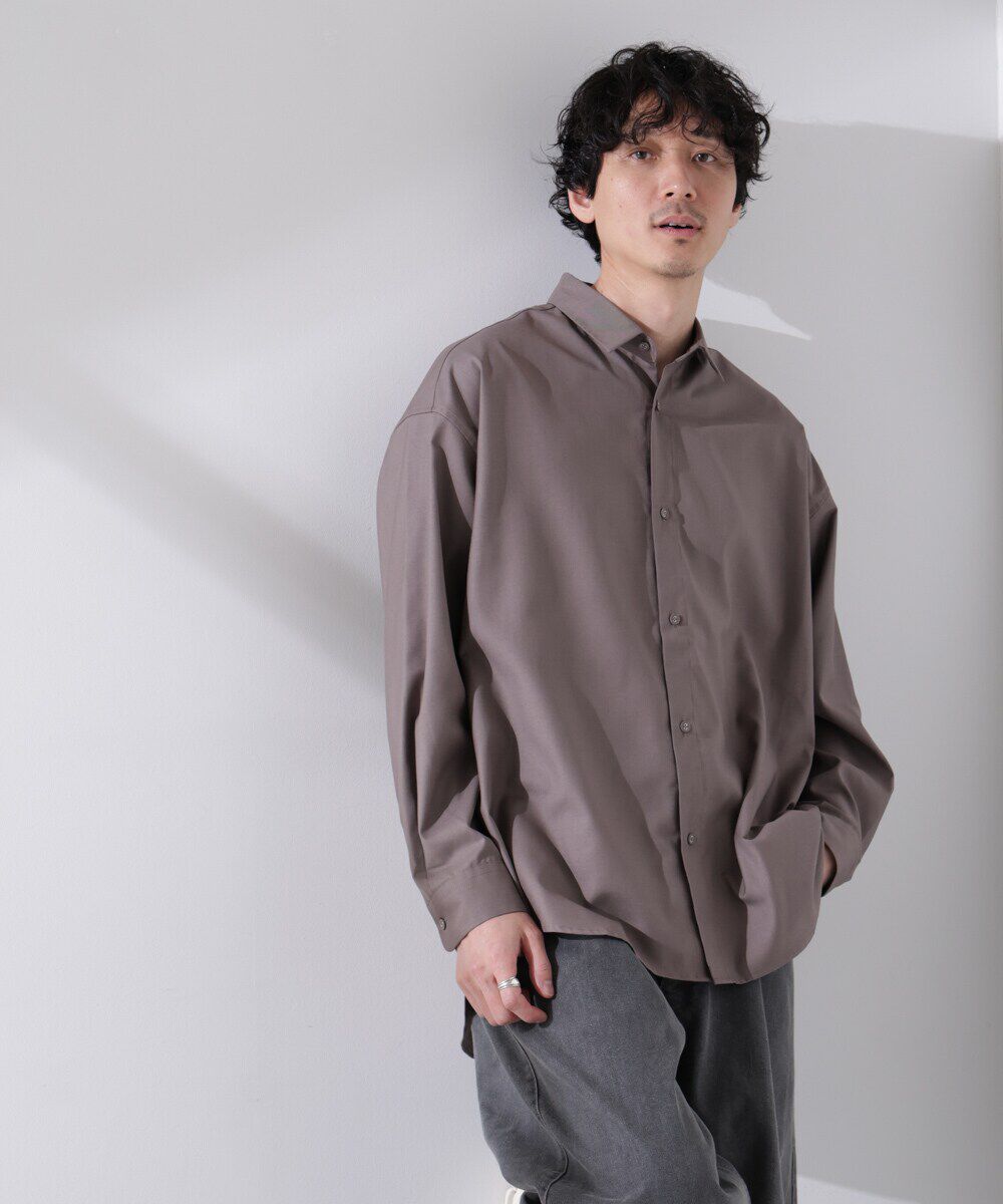 nano･universe「ビッグドレープシャツ 長袖」|シャツ・ブラウス|