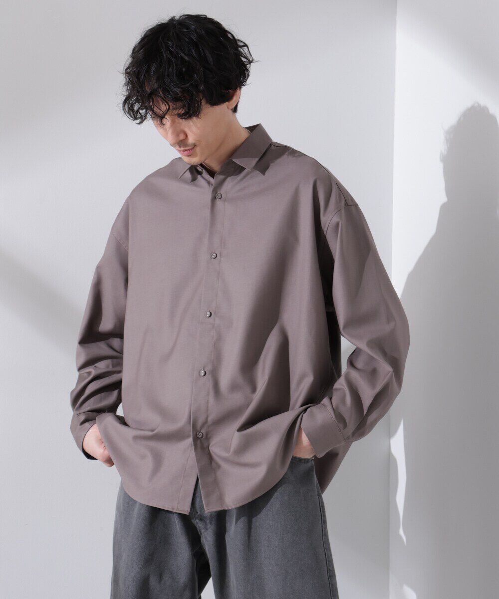 nano･universe「ビッグドレープシャツ 長袖」|シャツ・ブラウス|