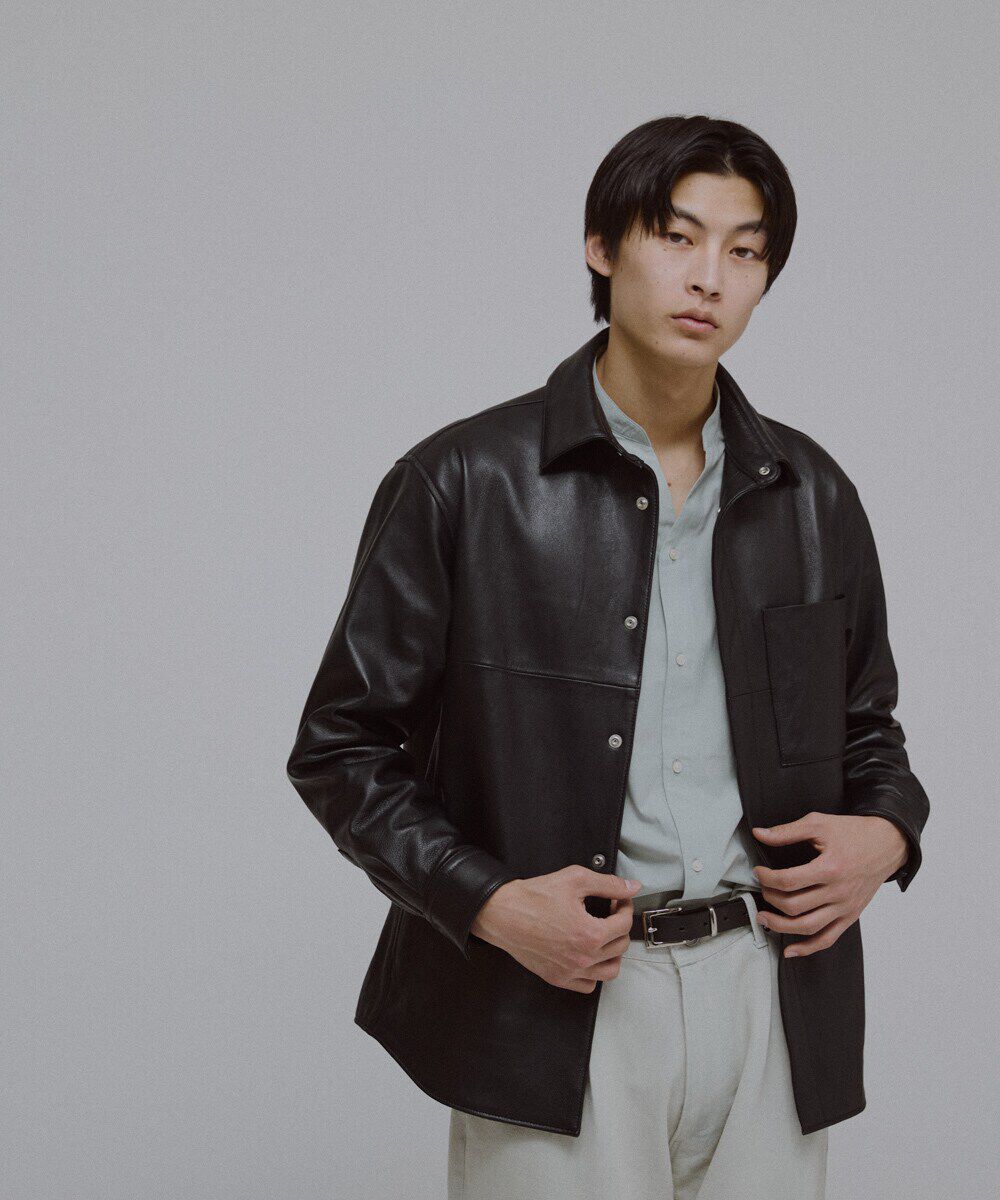 nano･universe「「大人のワイドシャツ」バンドカラー 長袖」|シャツ・ブラウス|