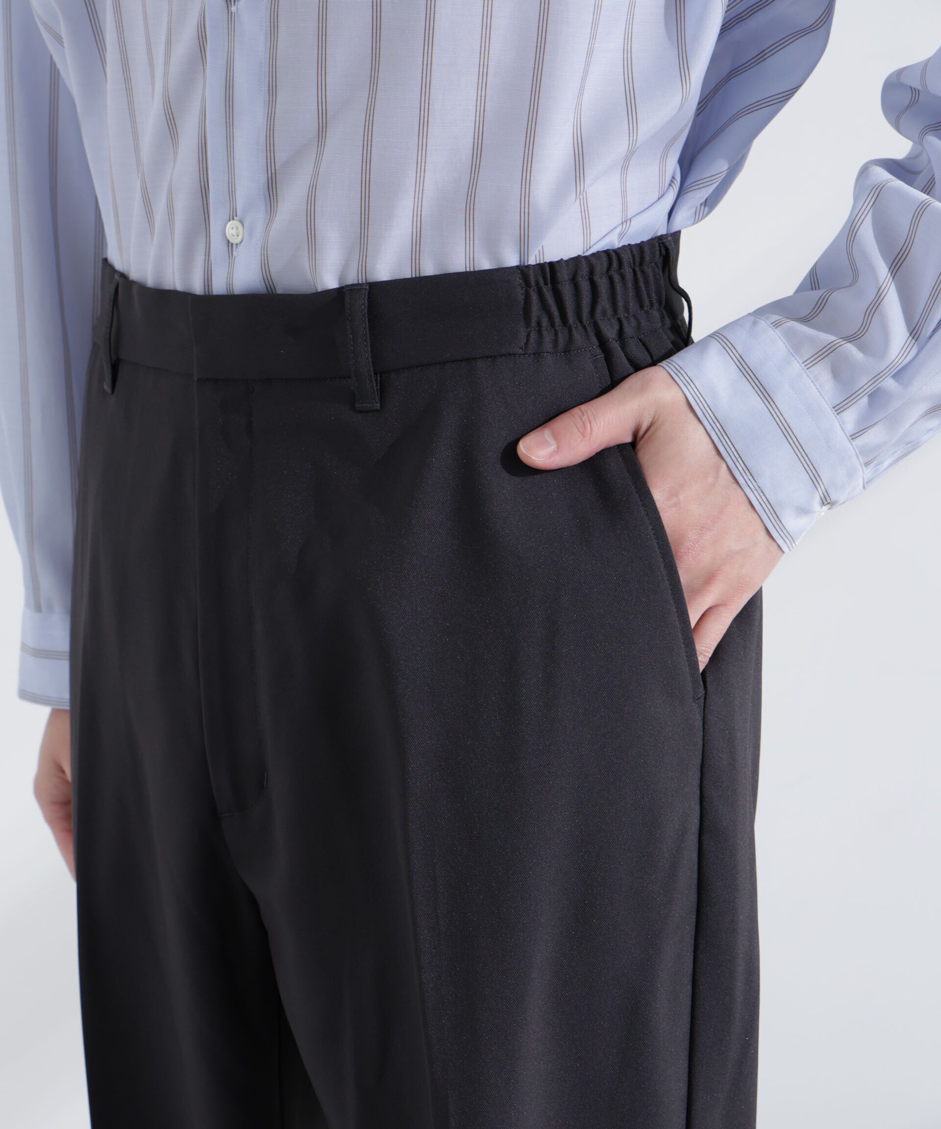 nano･universe「ドレープストレートスラックス（セットアップ可）」|チノ|