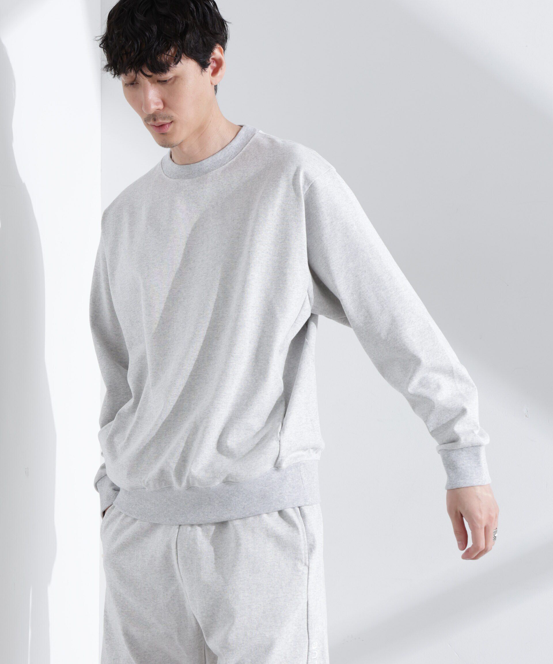 nano･universe「｢NJ/CLUB｣ USAコットン クルーネック スウェット（セットアップ可）」|Tシャツ・カットソー|