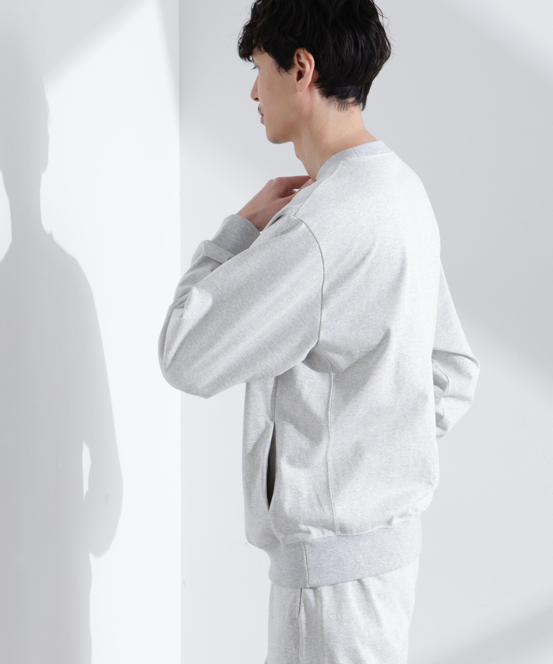 nano･universe「｢NJ/CLUB｣ USAコットン クルーネック スウェット（セットアップ可）」|Tシャツ・カットソー|