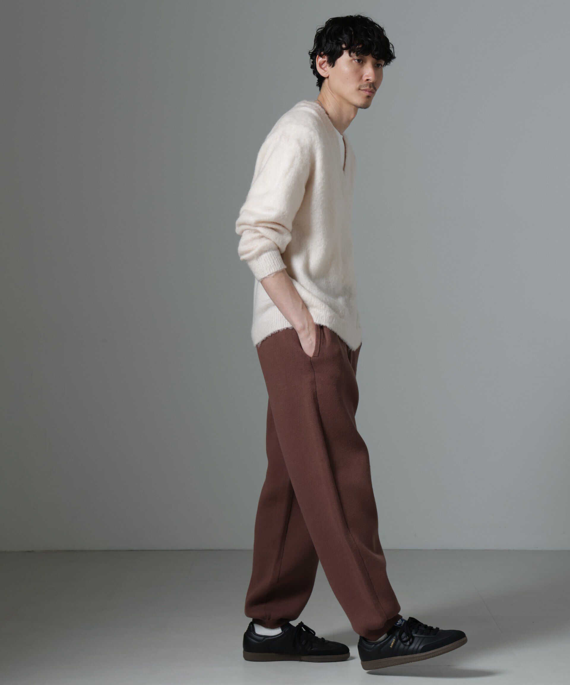 nano･universe「ダブルニットコジートレーナーパンツ」|ニット・セーター|