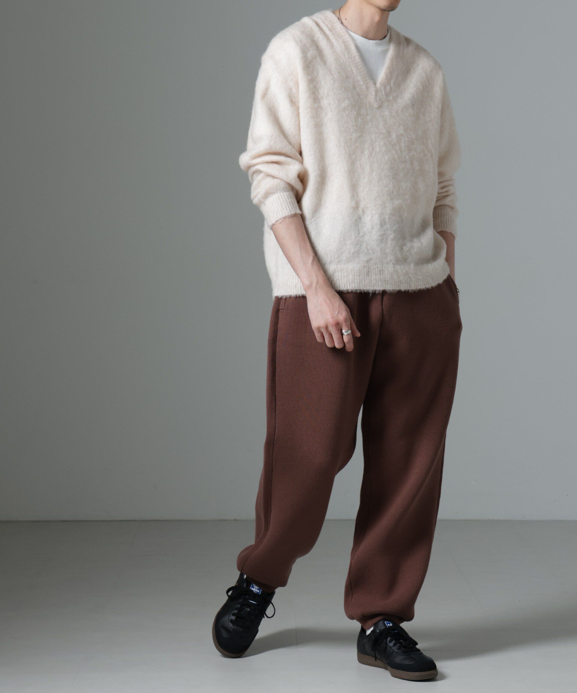 nano･universe「ダブルニットコジートレーナーパンツ」|ニット・セーター|