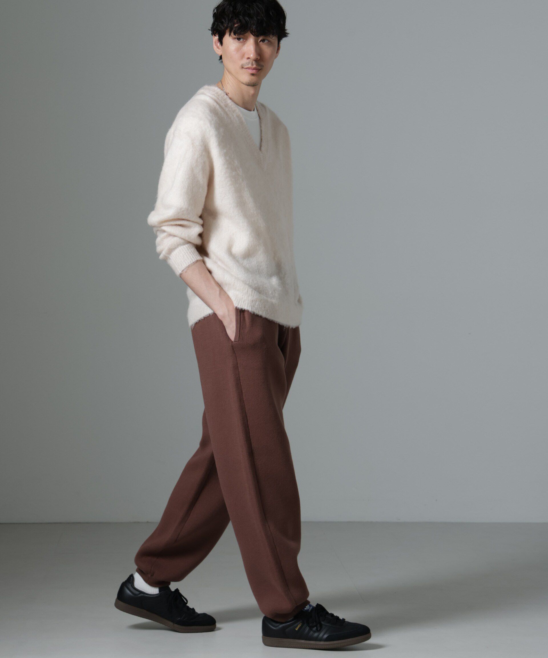 nano･universe「ダブルニットコジートレーナーパンツ」|ニット・セーター|