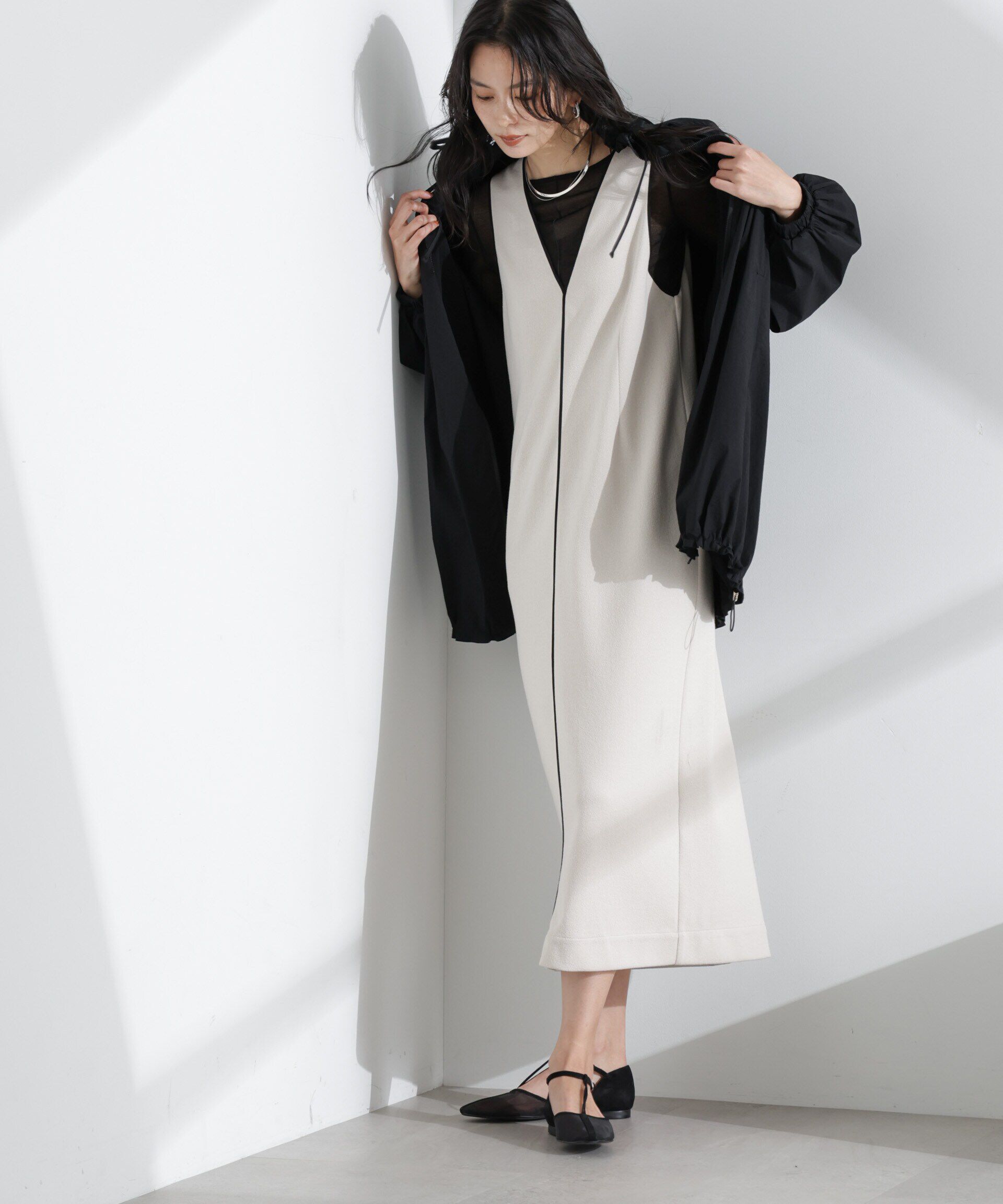 nano･universe「ナイロンワッシャーオーバーサイズライトブルゾン」|ブルゾン・スタジャン|