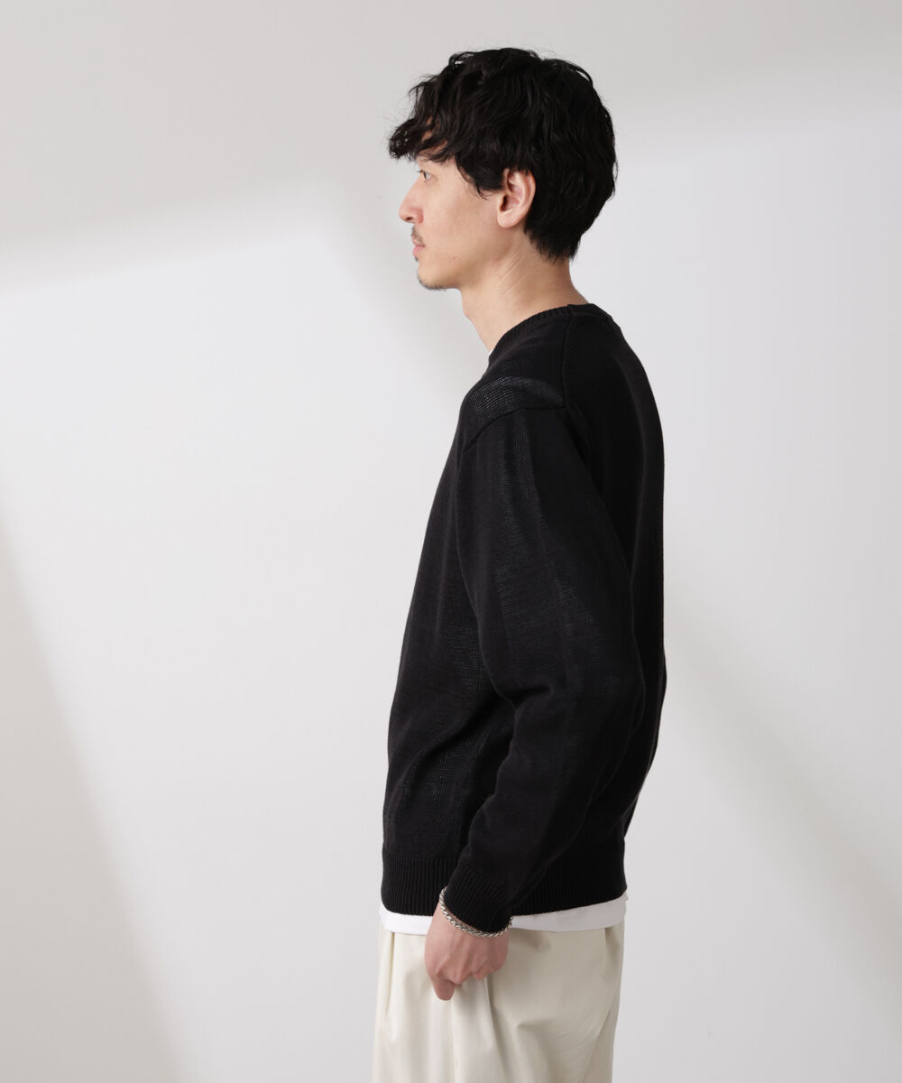 nano･universe「クルーネック シアーニット」|ニット・セーター|
