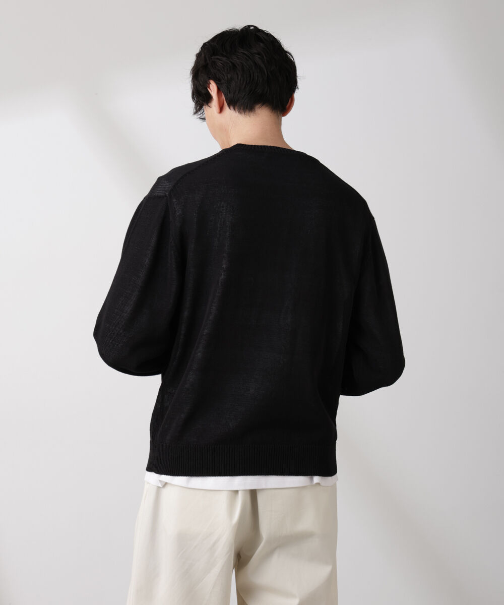 nano･universe「クルーネック シアーニット」|ニット・セーター|