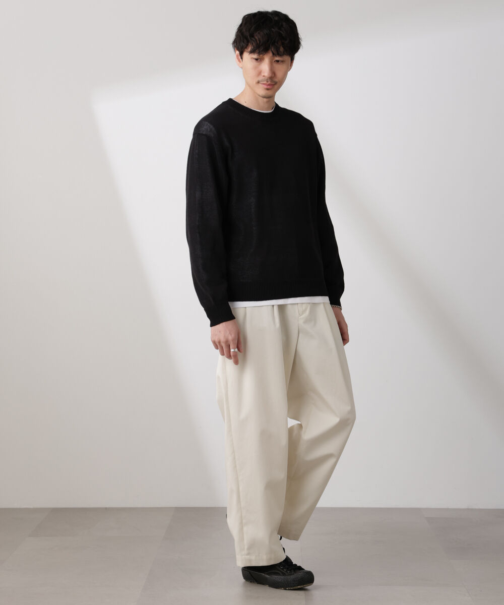 nano･universe「クルーネック シアーニット」|ニット・セーター|