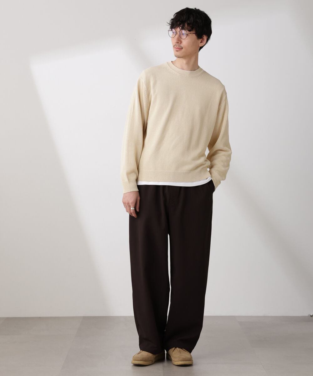 nano･universe「クルーネック シアーニット」|ニット・セーター|