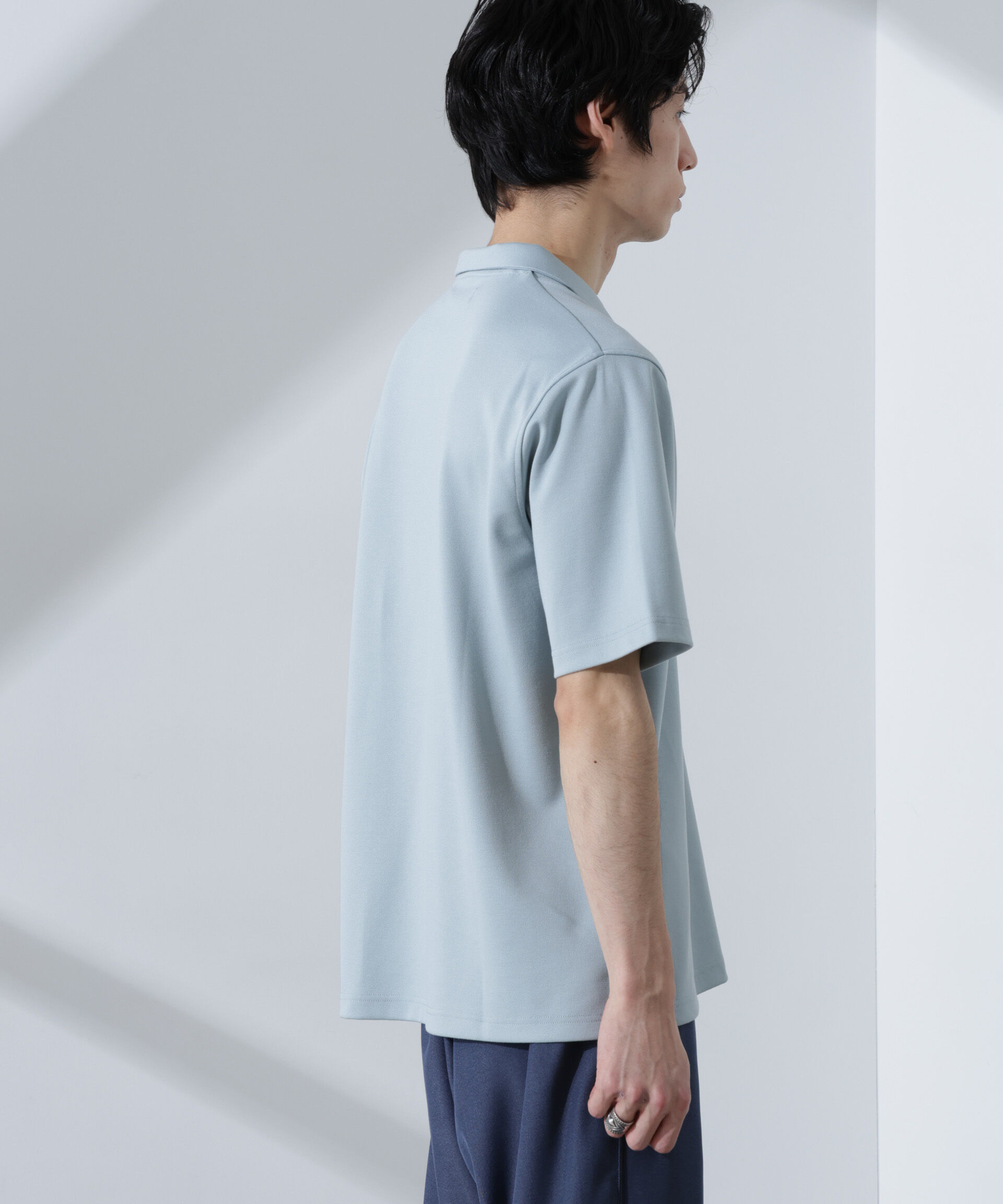 nano･universe「Pe/Ry鹿の子ポロシャツ 半袖」|Tシャツ・カットソー|