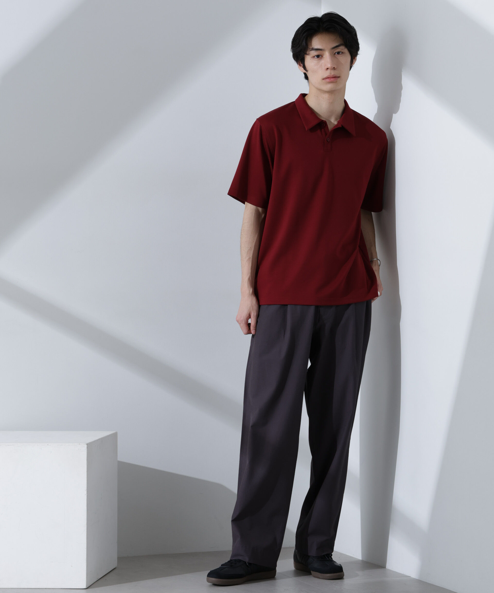 nano･universe「Pe/Ry鹿の子ポロシャツ 半袖」|Tシャツ・カットソー|