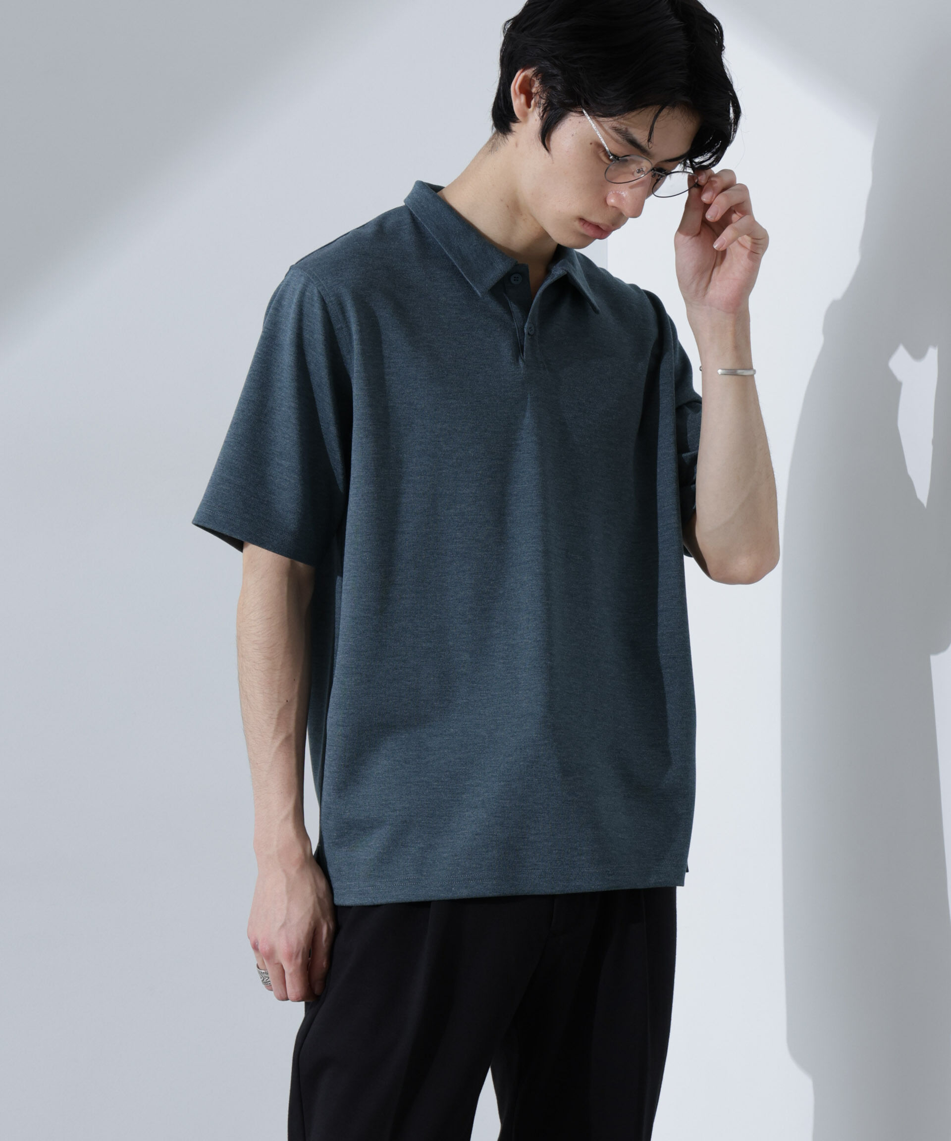 nano･universe「Pe/Ry鹿の子ポロシャツ 半袖」|Tシャツ・カットソー|