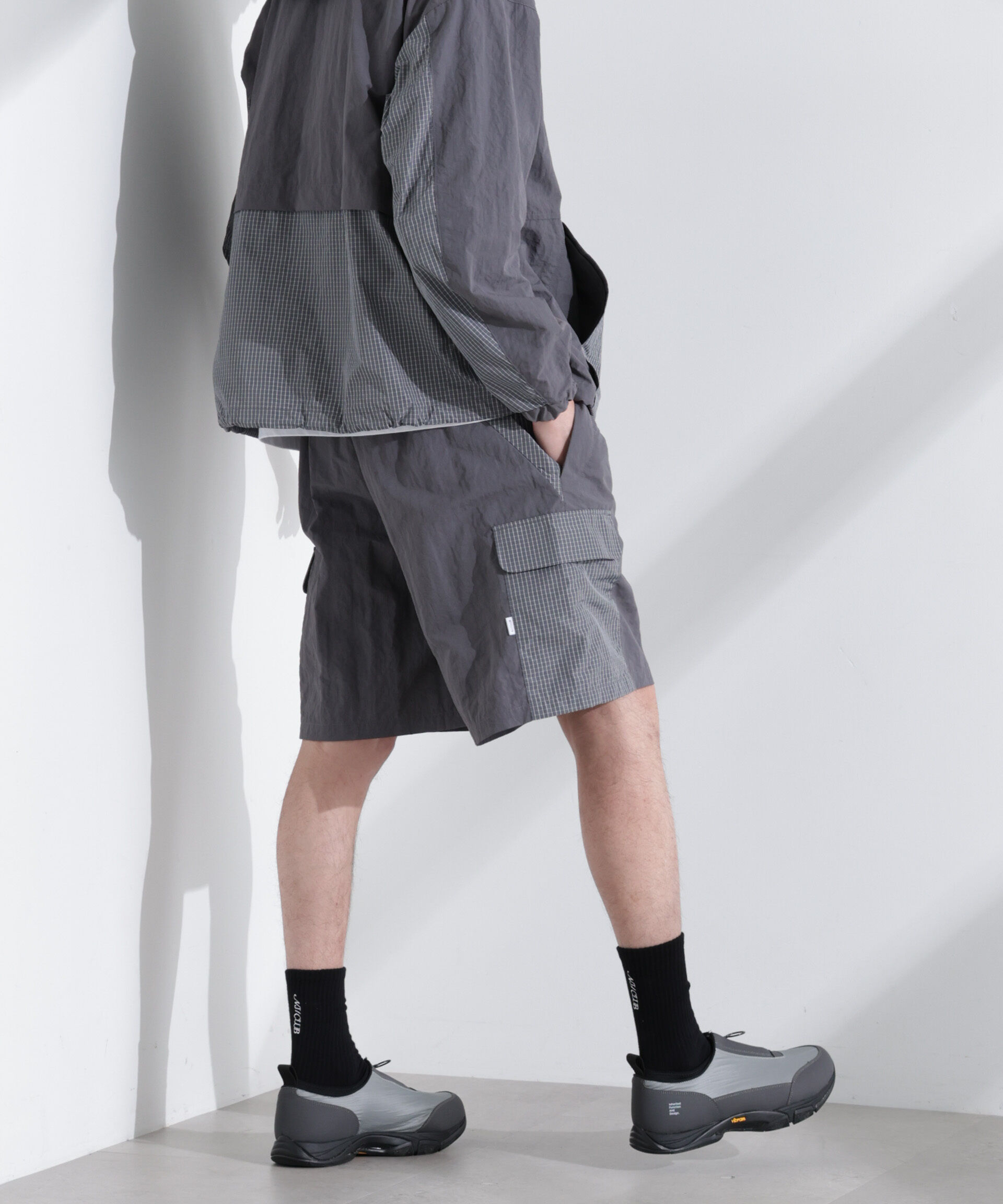 nano･universe「「NJ/CLUB」 リップストップショーツ」|チノ|グレー