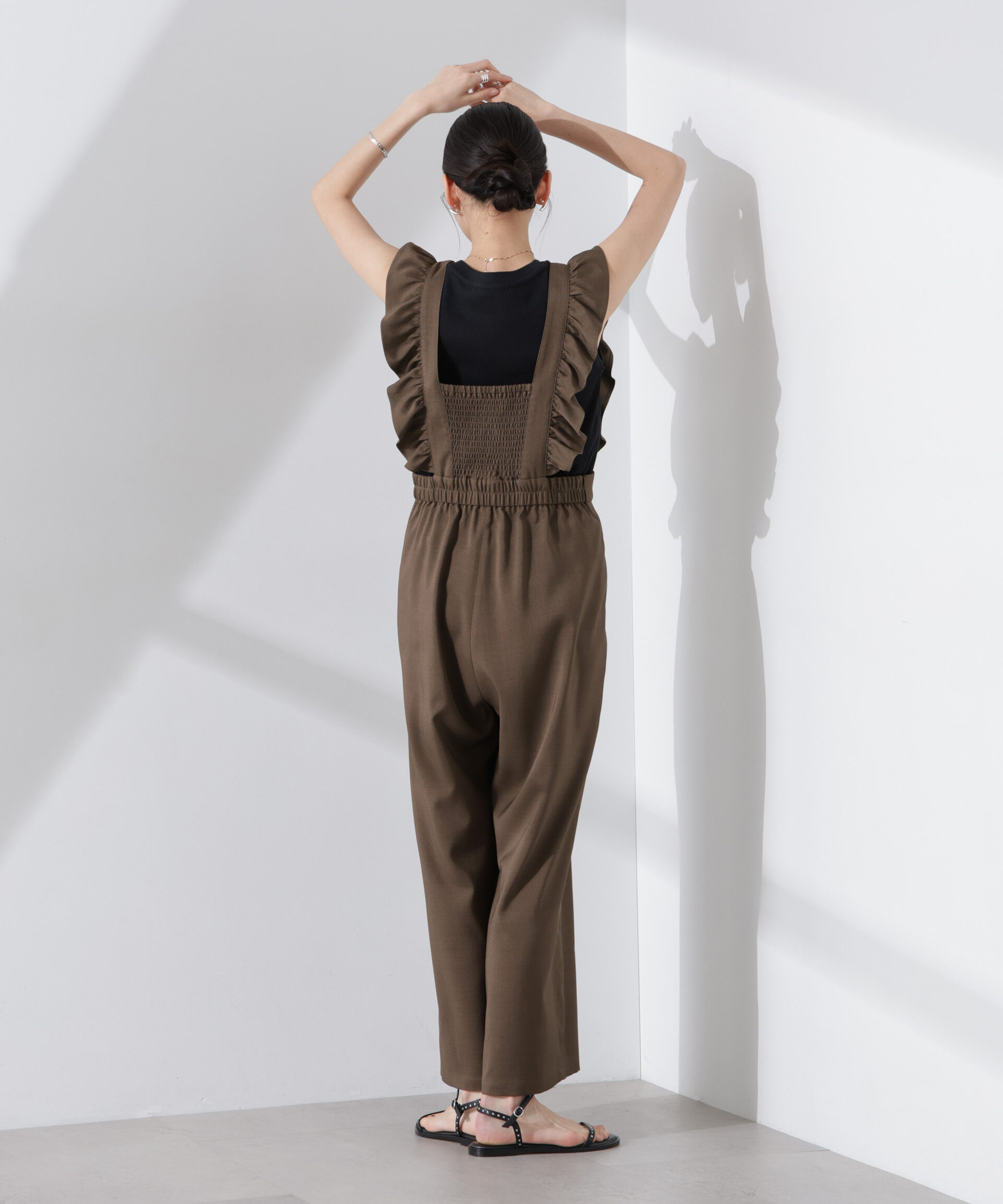 nano･universe「フリルスリーブオールインワン」|ワンピース|