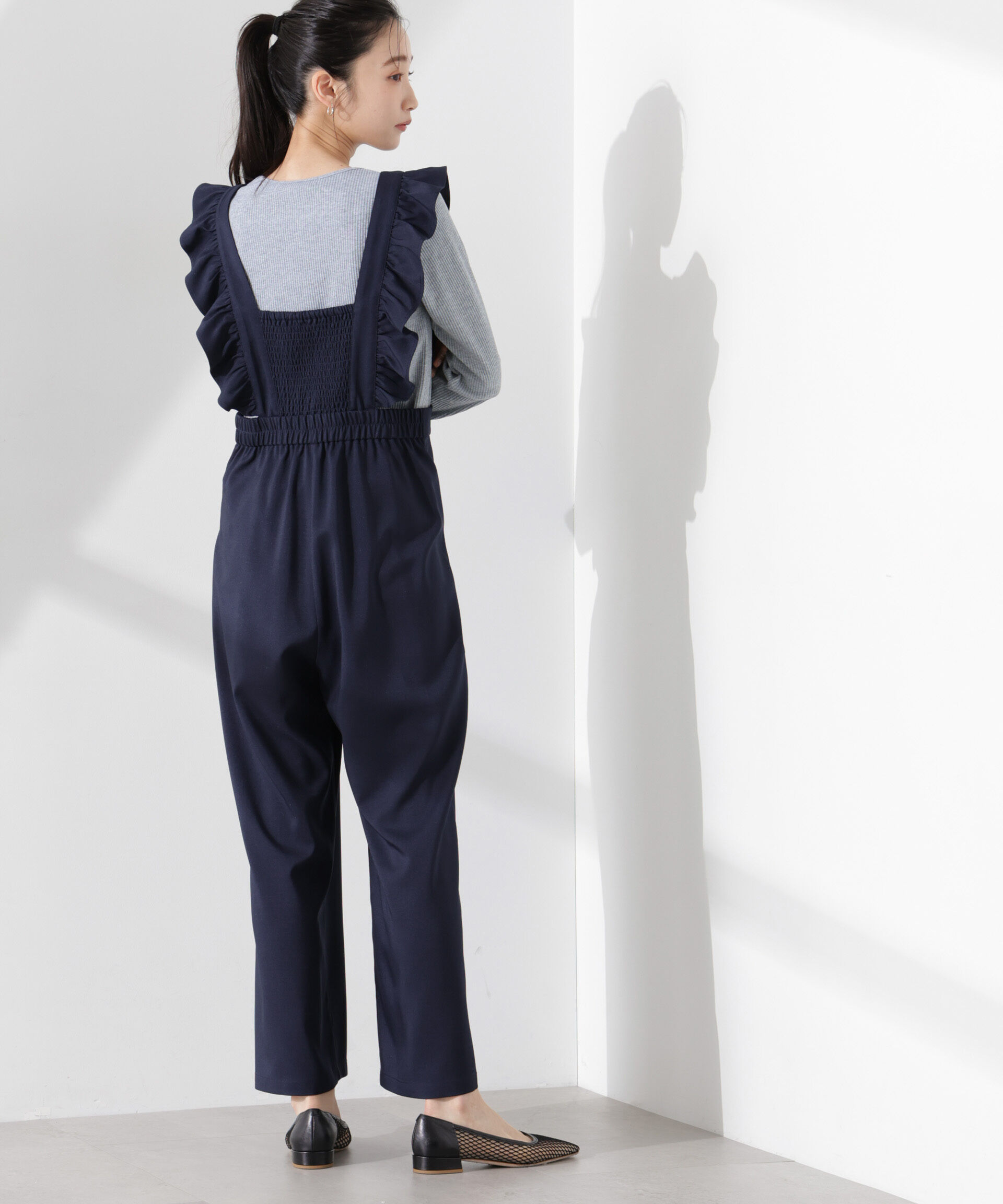 nano･universe「フリルスリーブオールインワン」|ワンピース|