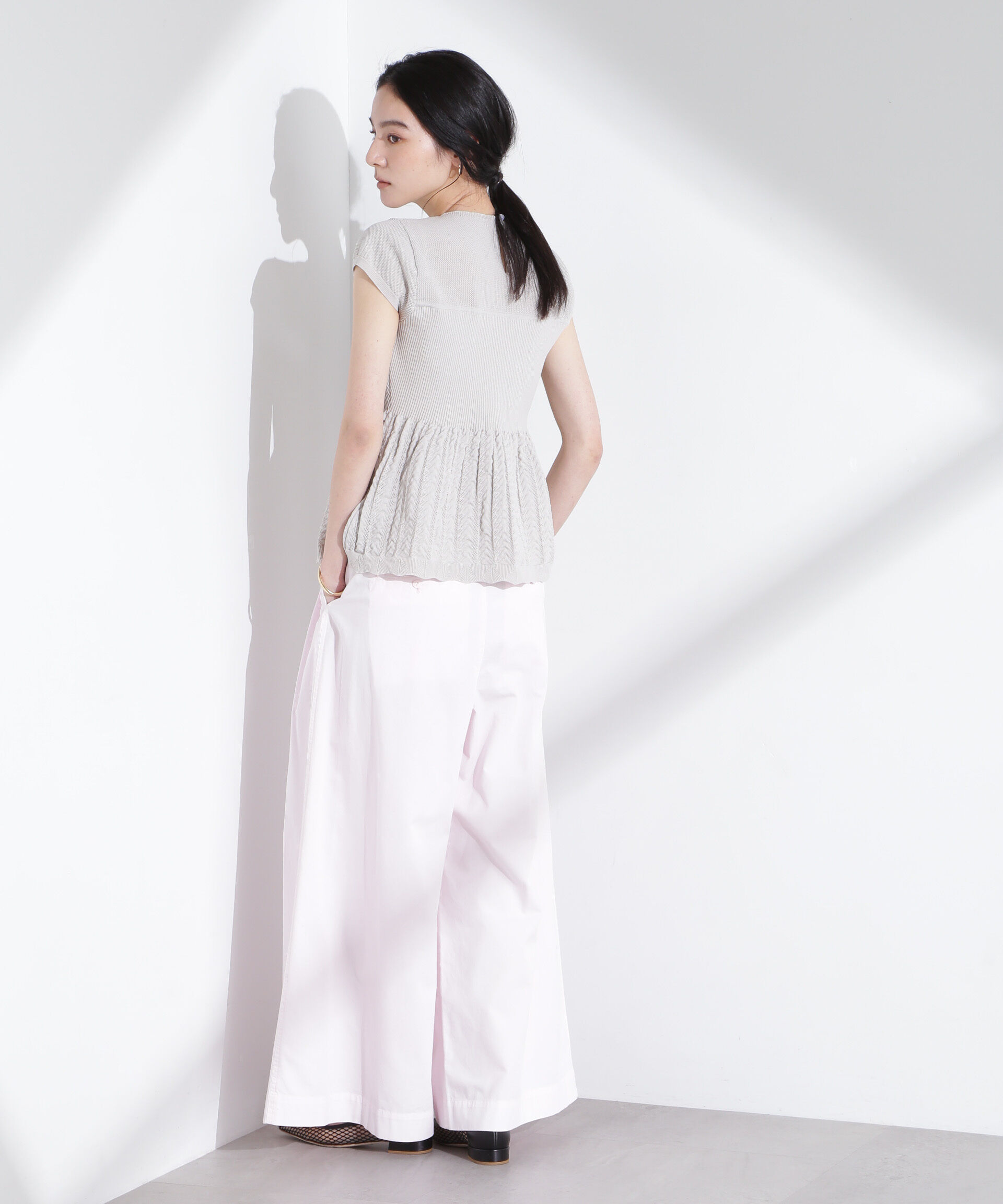 nano･universe「スカラップデザインニットトップス」|ニット・セーター|