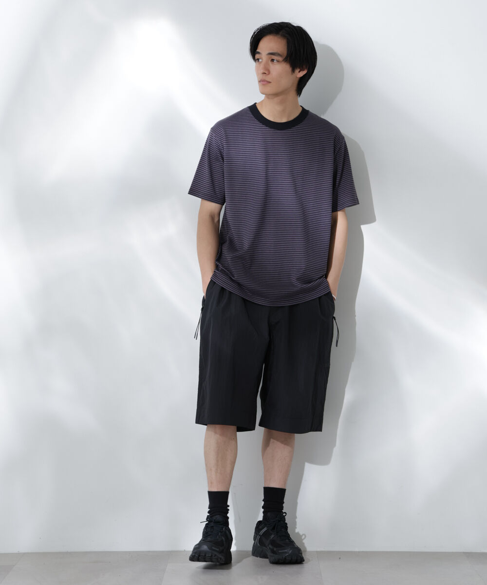 nano･universe「Anti Soaked(R)  汗染み防止 ボーダーミドルシルエットTシャツ」|Tシャツ・カットソー|