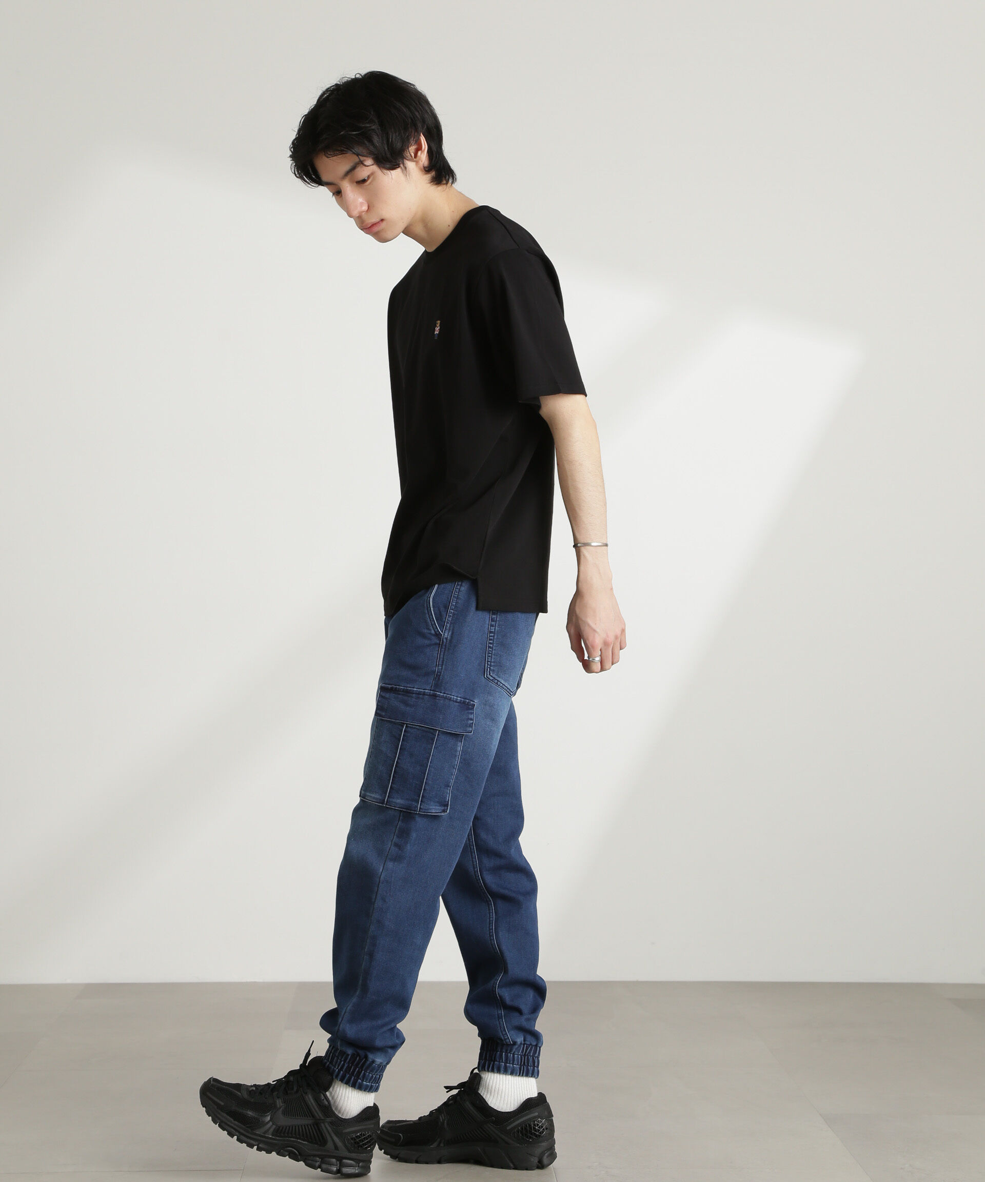 nano･universe「スリムフィット ジョガーカーゴパンツ」|チノ|