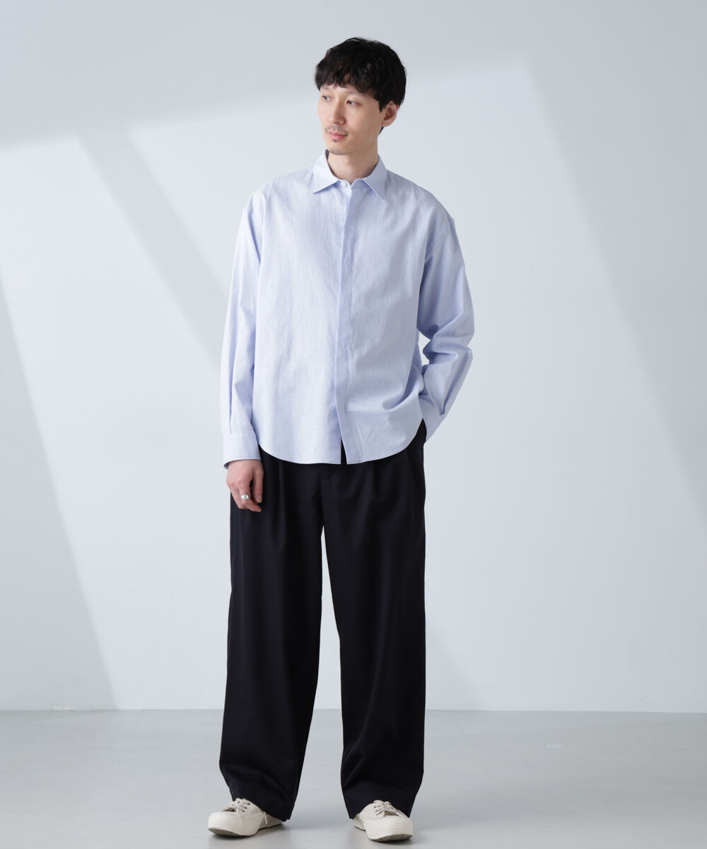 nano･universe「「BELGIUM LINEN FABRICS」リネンコットンレギュラーシャツ」|シャツ・ブラウス|