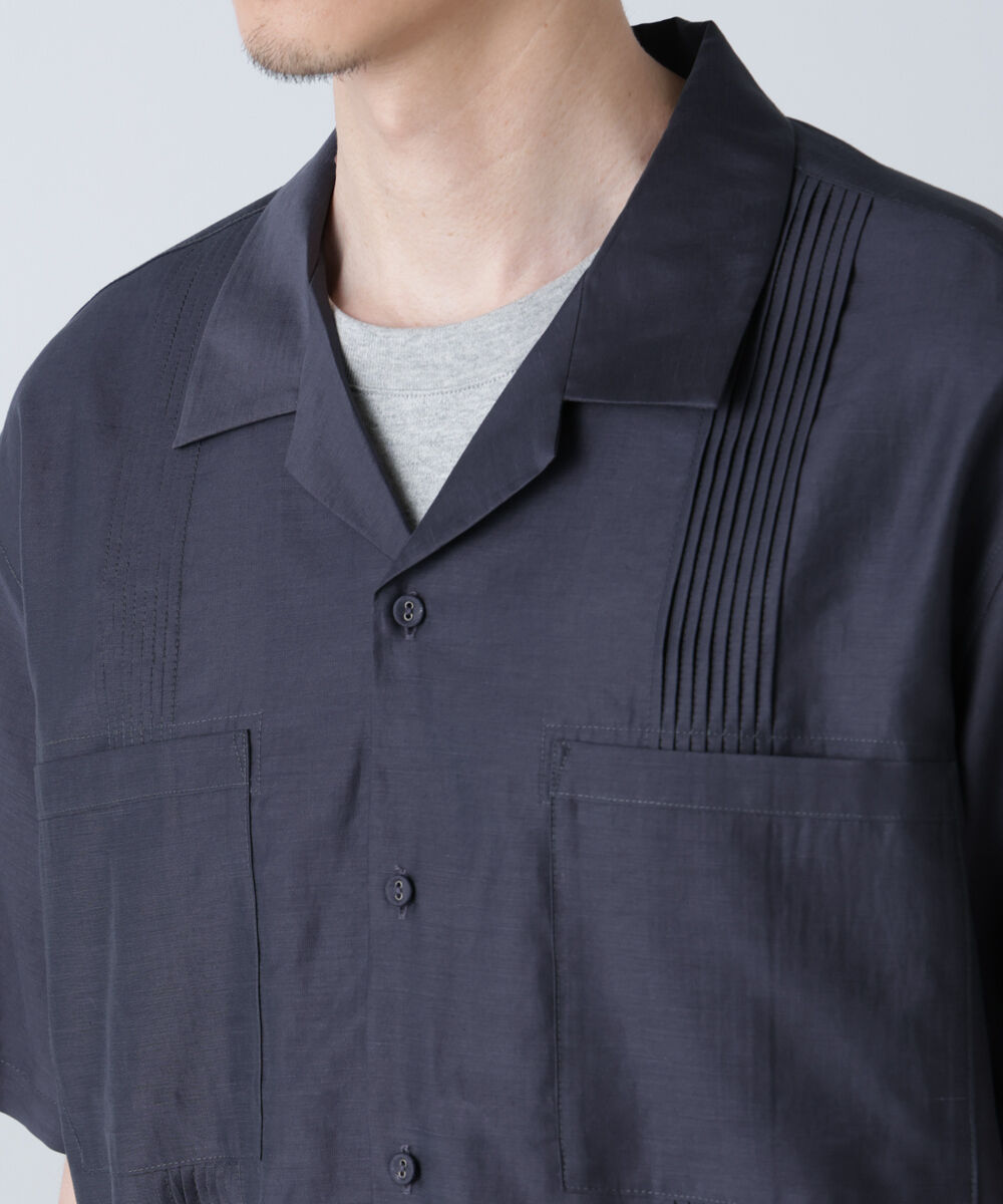 nano･universe「オープンカラーキューバシャツ」|シャツ・ブラウス|