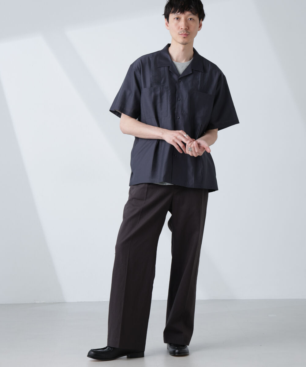 nano･universe「オープンカラーキューバシャツ」|シャツ・ブラウス|